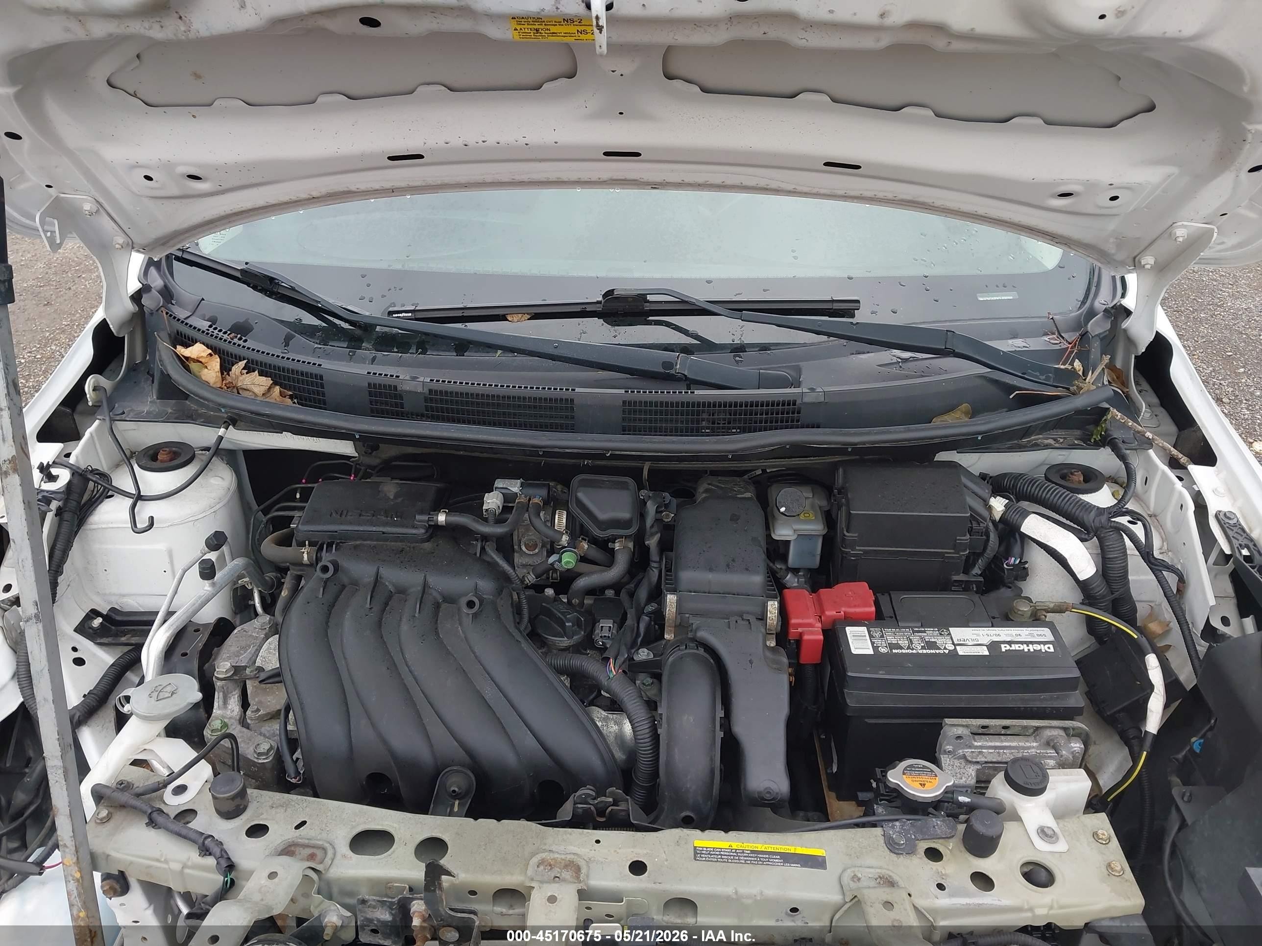 2012 Nissan Versa 1.6 S White vin: 3N1CN7AP3CL939396