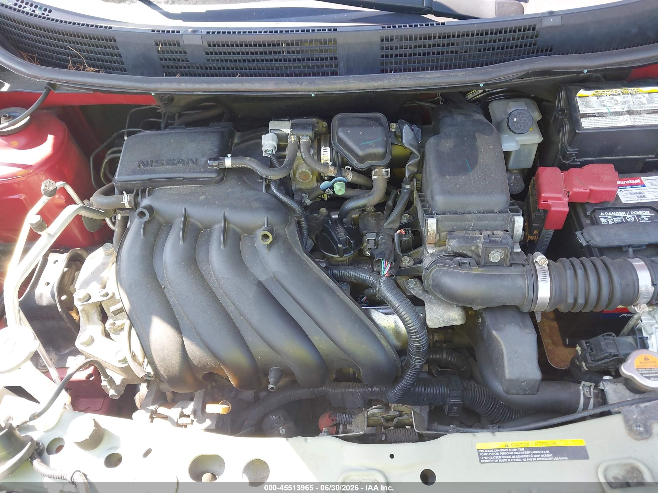 2013 Nissan Versa 1.6 Sv Red vin: 3N1CN7AP3DL855970