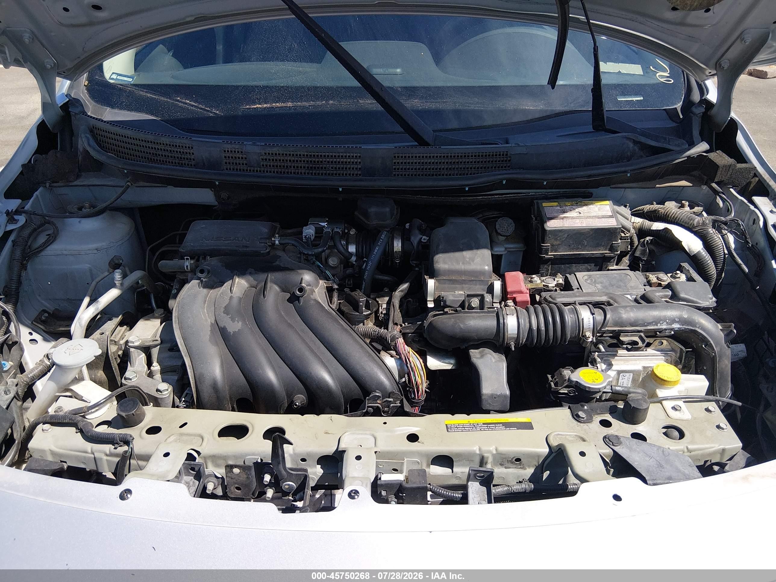 2013 Nissan Versa 1.6 Sv Silver vin: 3N1CN7AP3DL875958