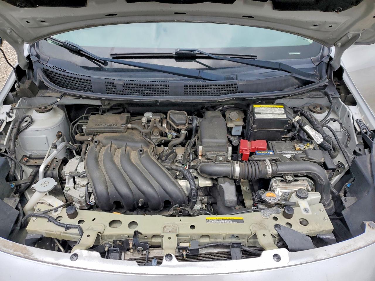 2014 Nissan Versa 1.6 Sv Silver vin: 3N1CN7AP3EK445922
