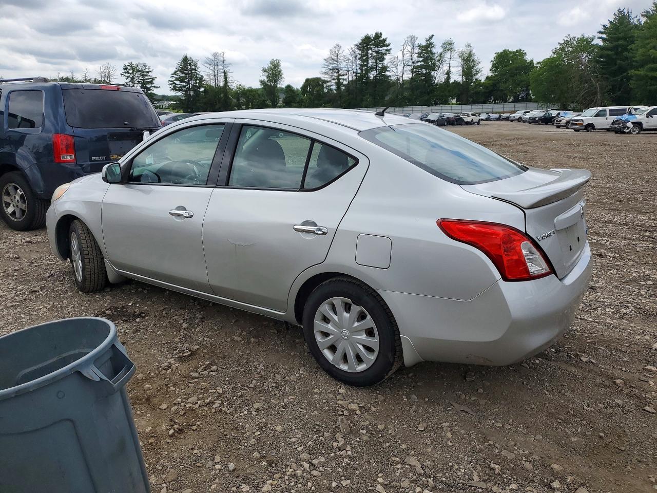 2014 Nissan Versa 1.6 Sv Silver vin: 3N1CN7AP3EK445922