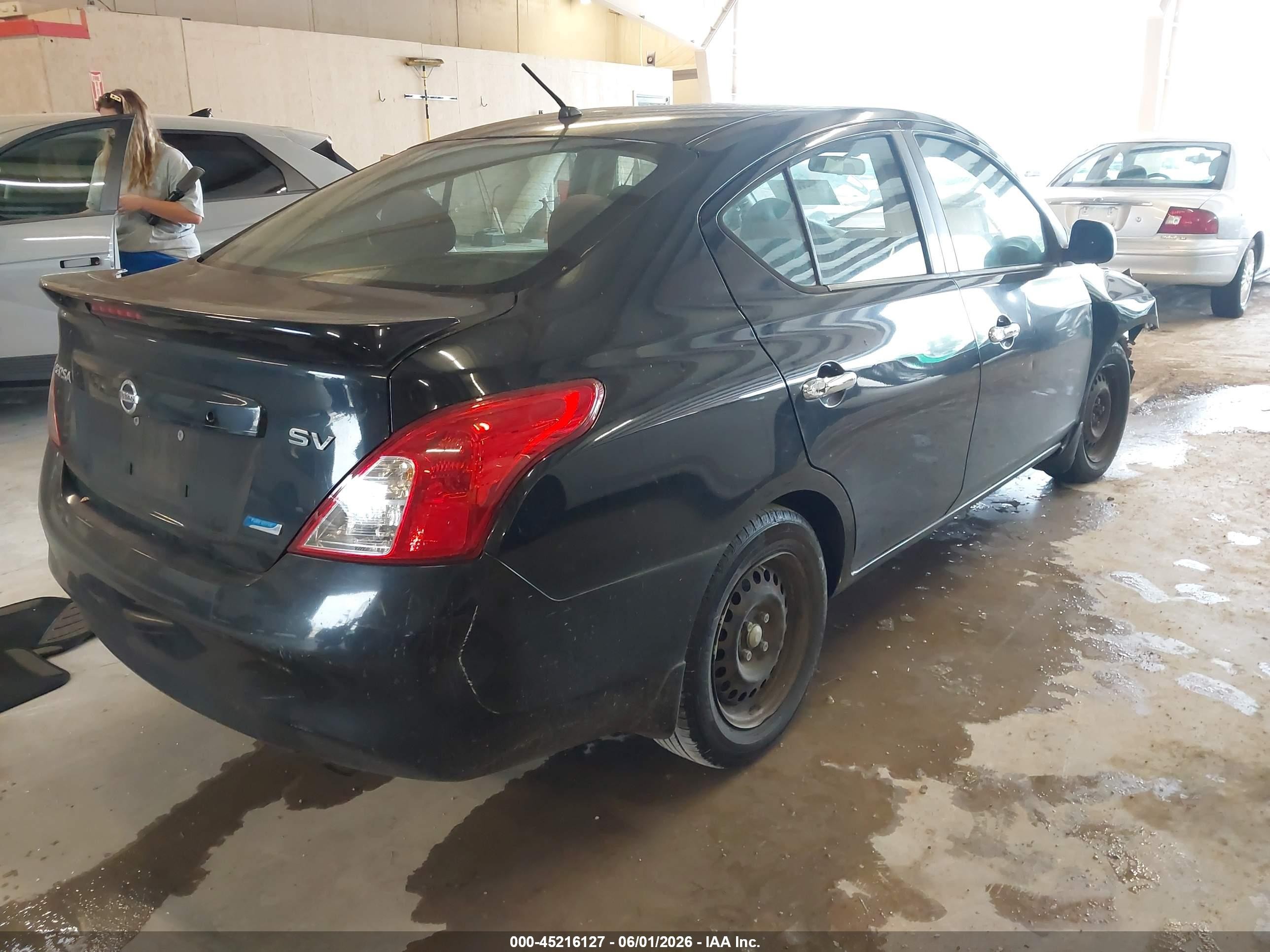 2014 Nissan Versa 1.6 Sv Black vin: 3N1CN7AP3EK447296