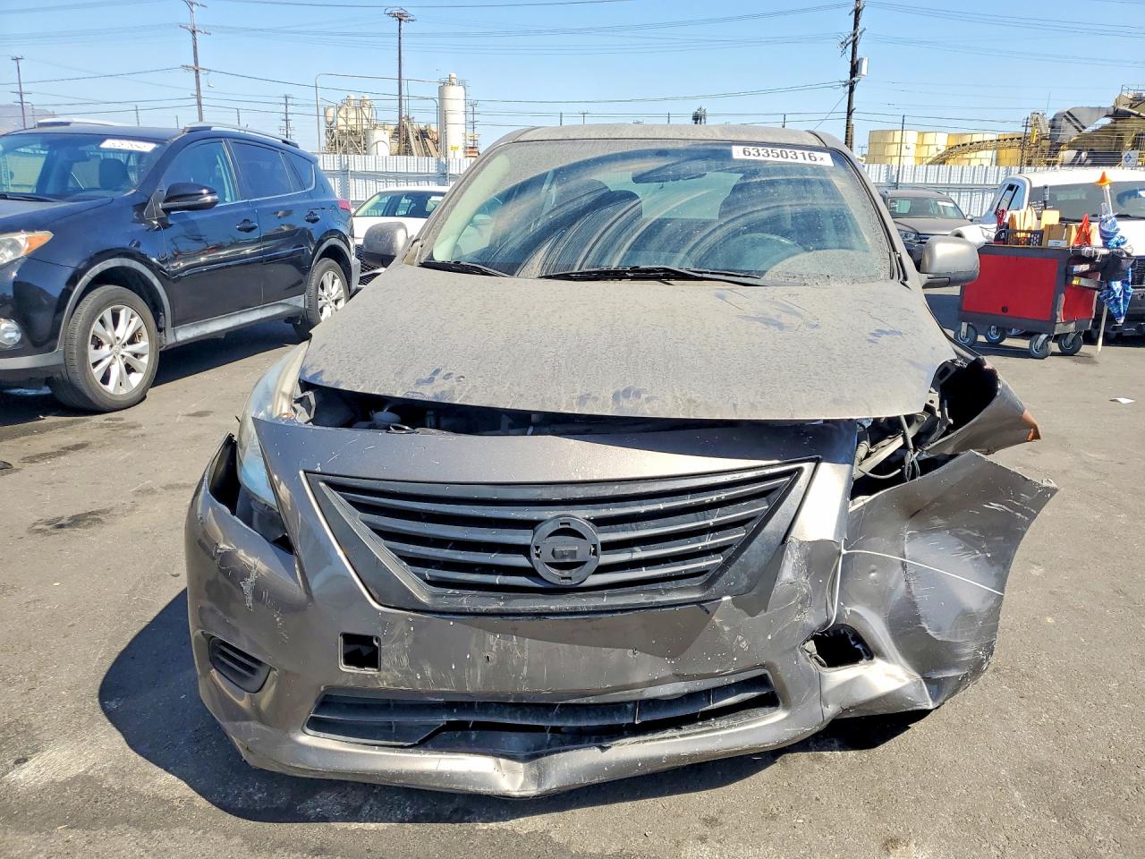 2014 Nissan Versa 1.6 Sv Gray vin: 3N1CN7AP3EK462302