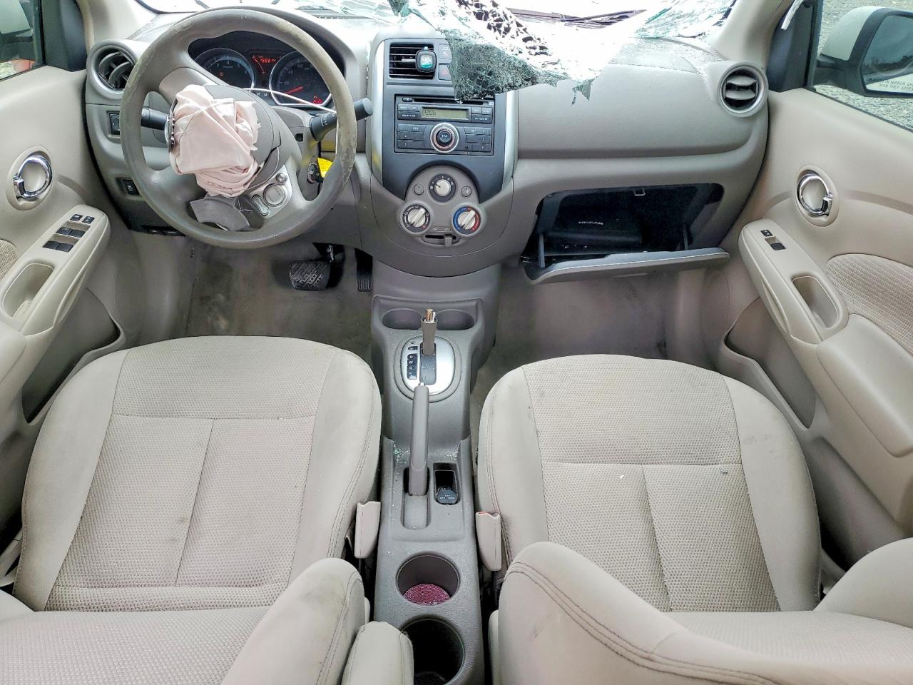 2014 Nissan Versa 1.6 Sv White vin: 3N1CN7AP3EK468049