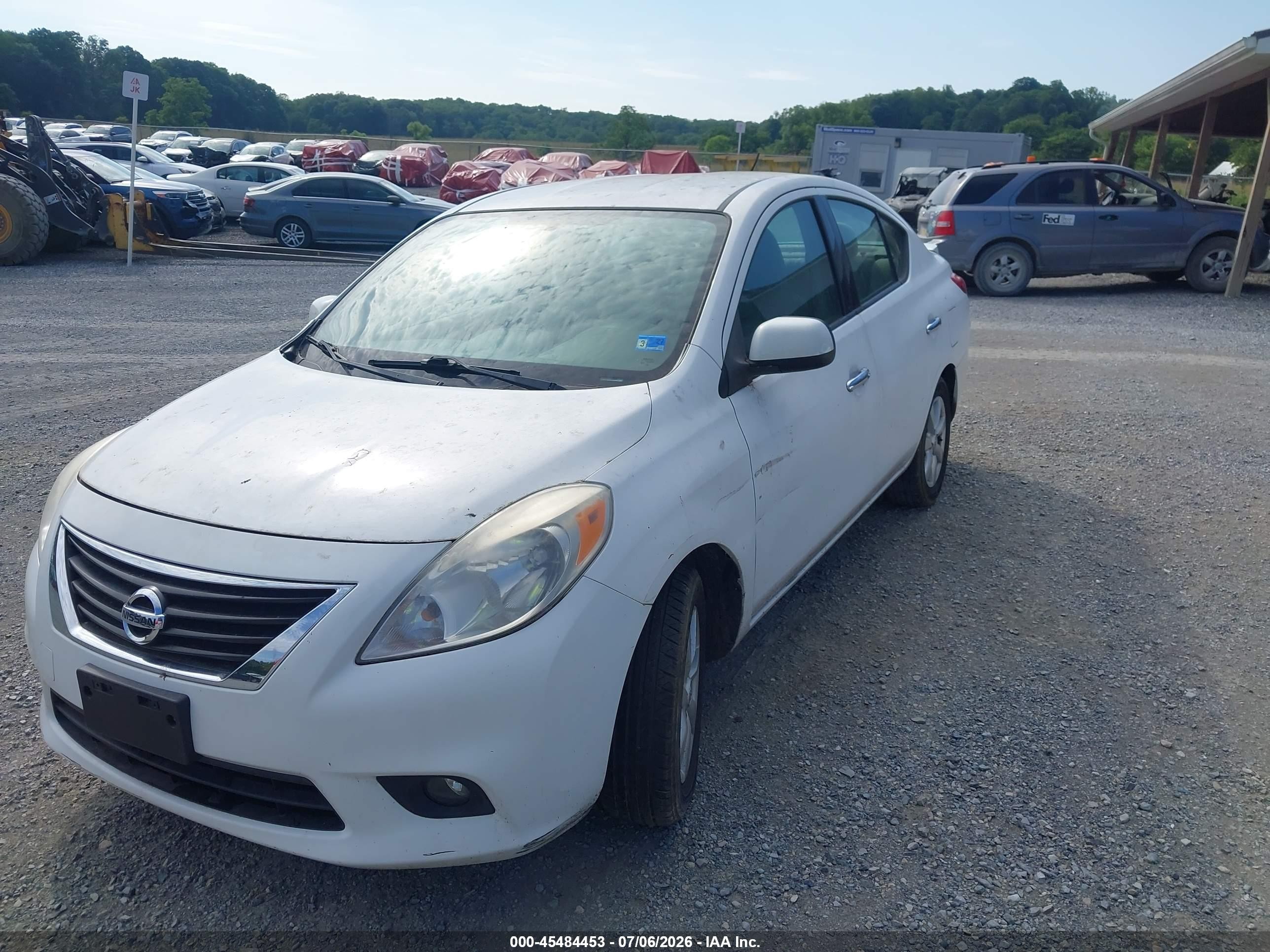 2014 Nissan Versa 1.6 Sv White vin: 3N1CN7AP3EL805202