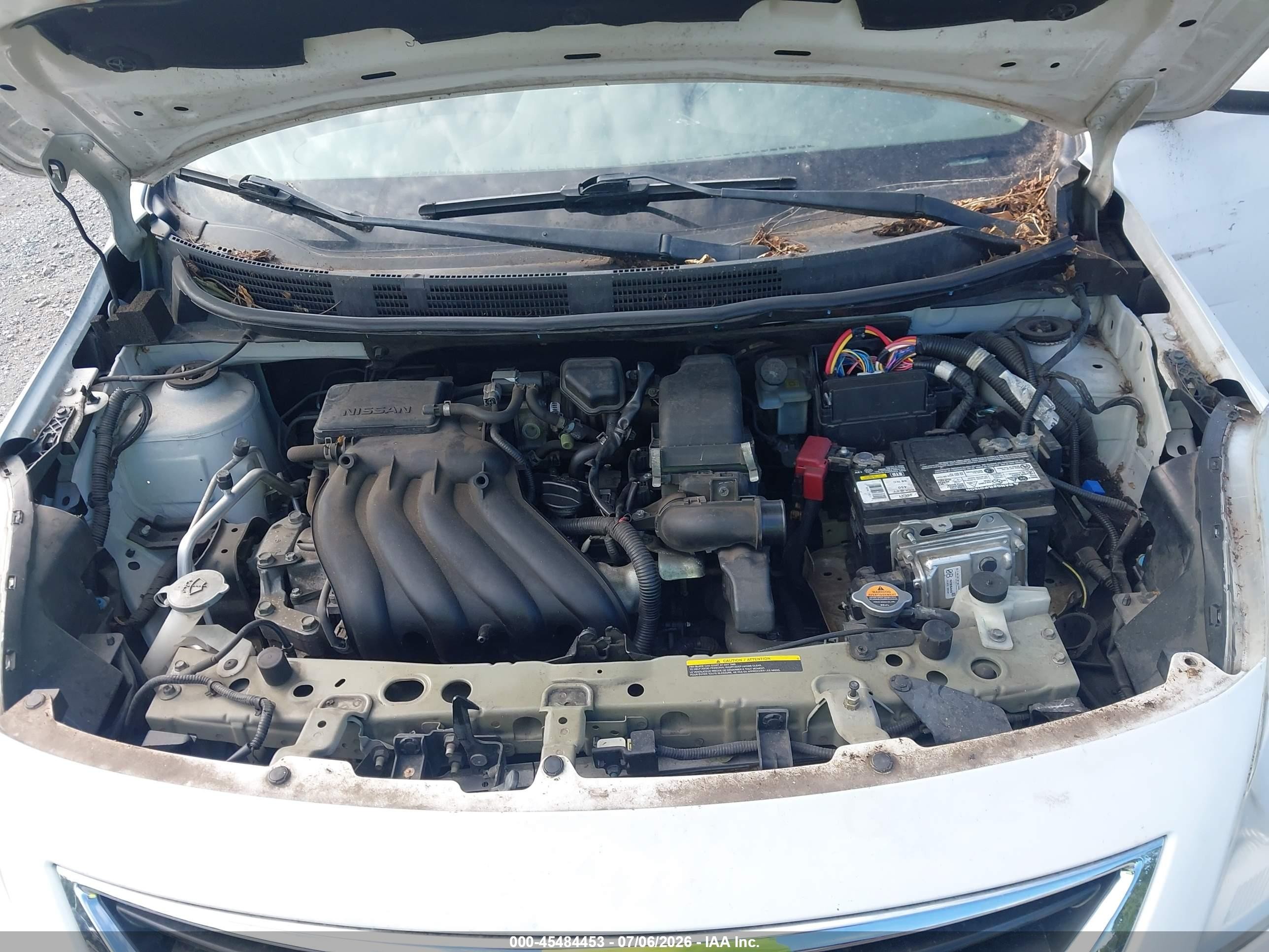 2014 Nissan Versa 1.6 Sv White vin: 3N1CN7AP3EL805202