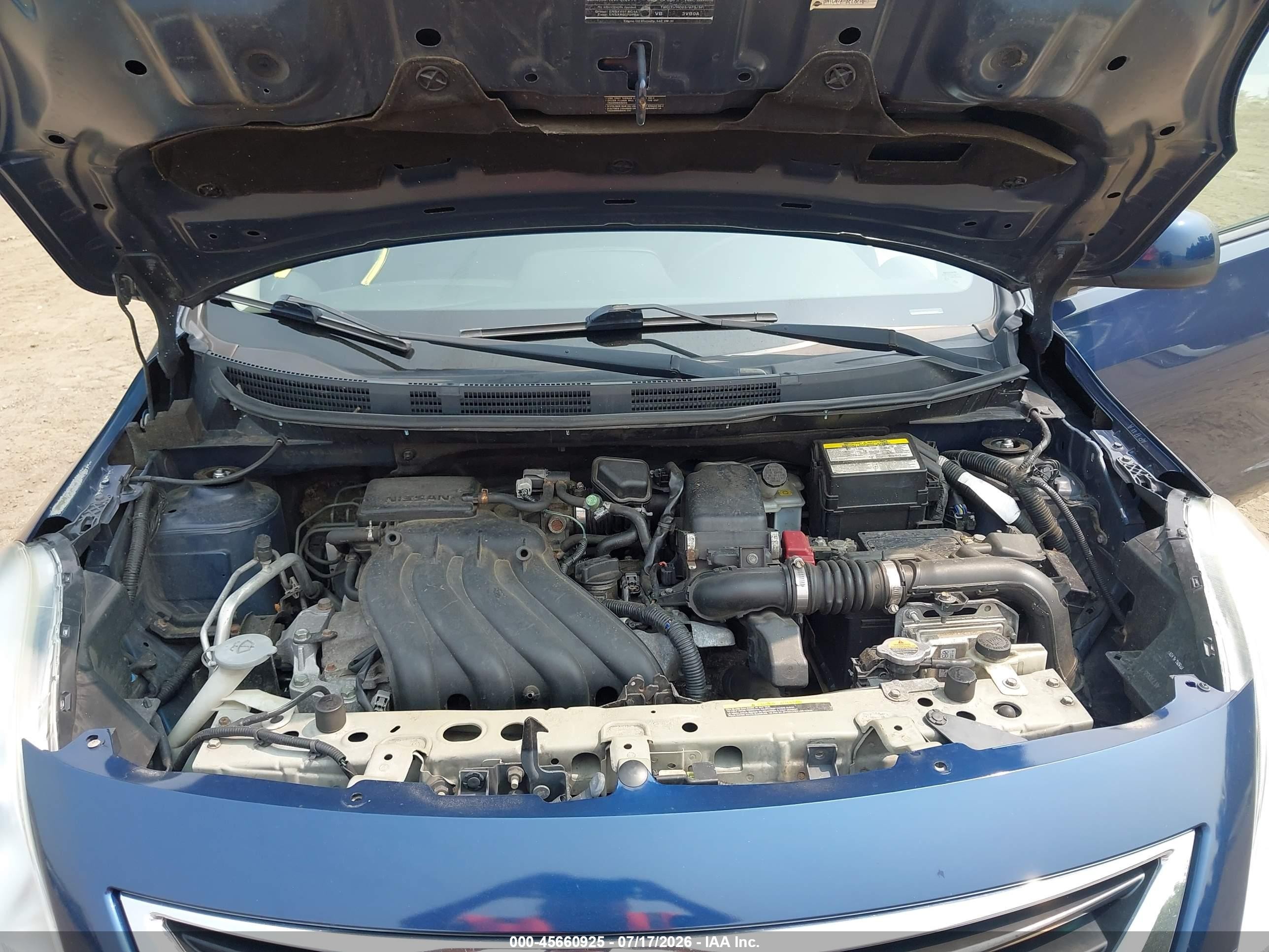 2014 Nissan Versa 1.6 Sv Blue vin: 3N1CN7AP3EL821643