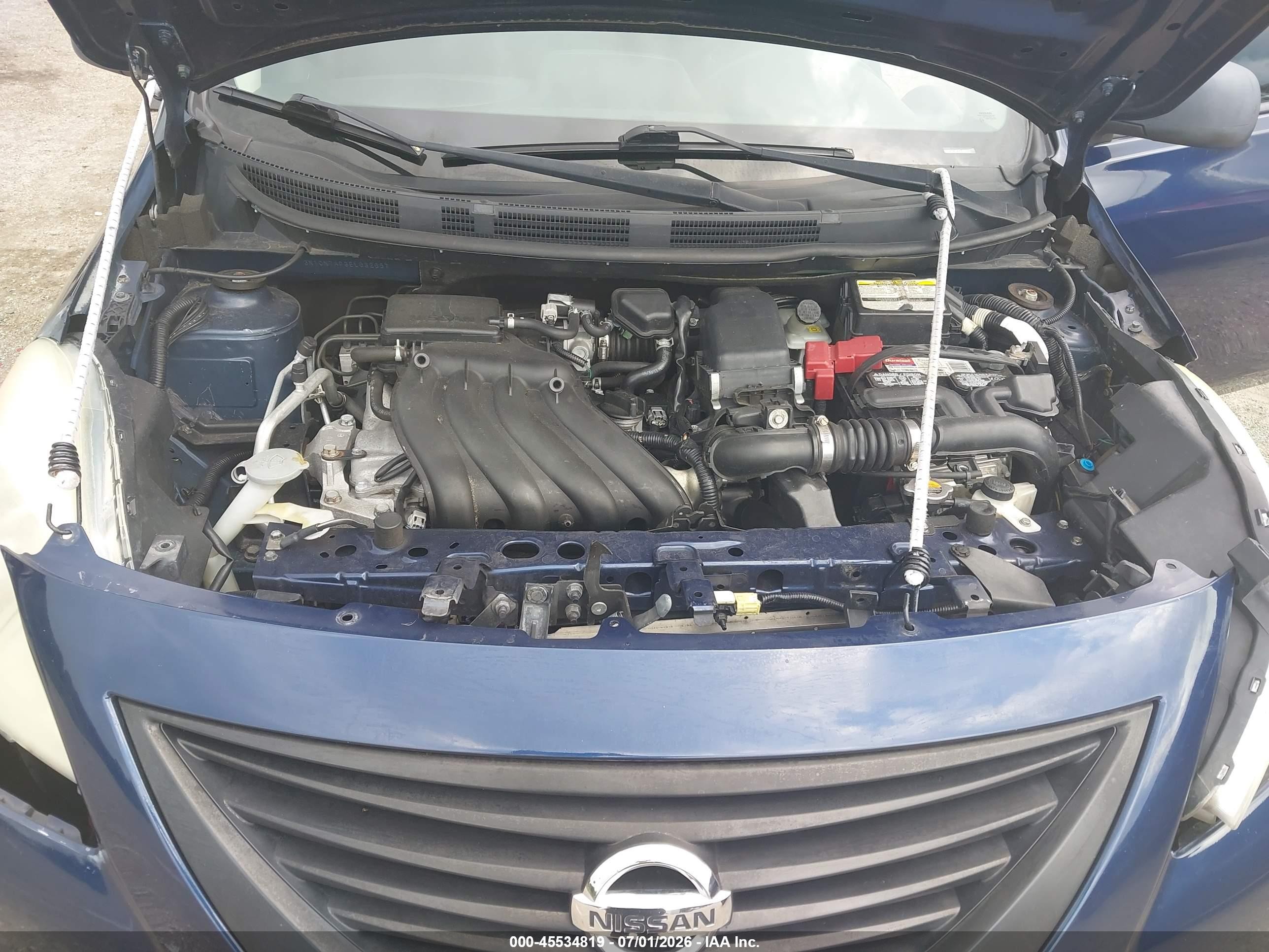 2014 Nissan Versa 1.6 S+ Dark Blue vin: 3N1CN7AP3EL832657