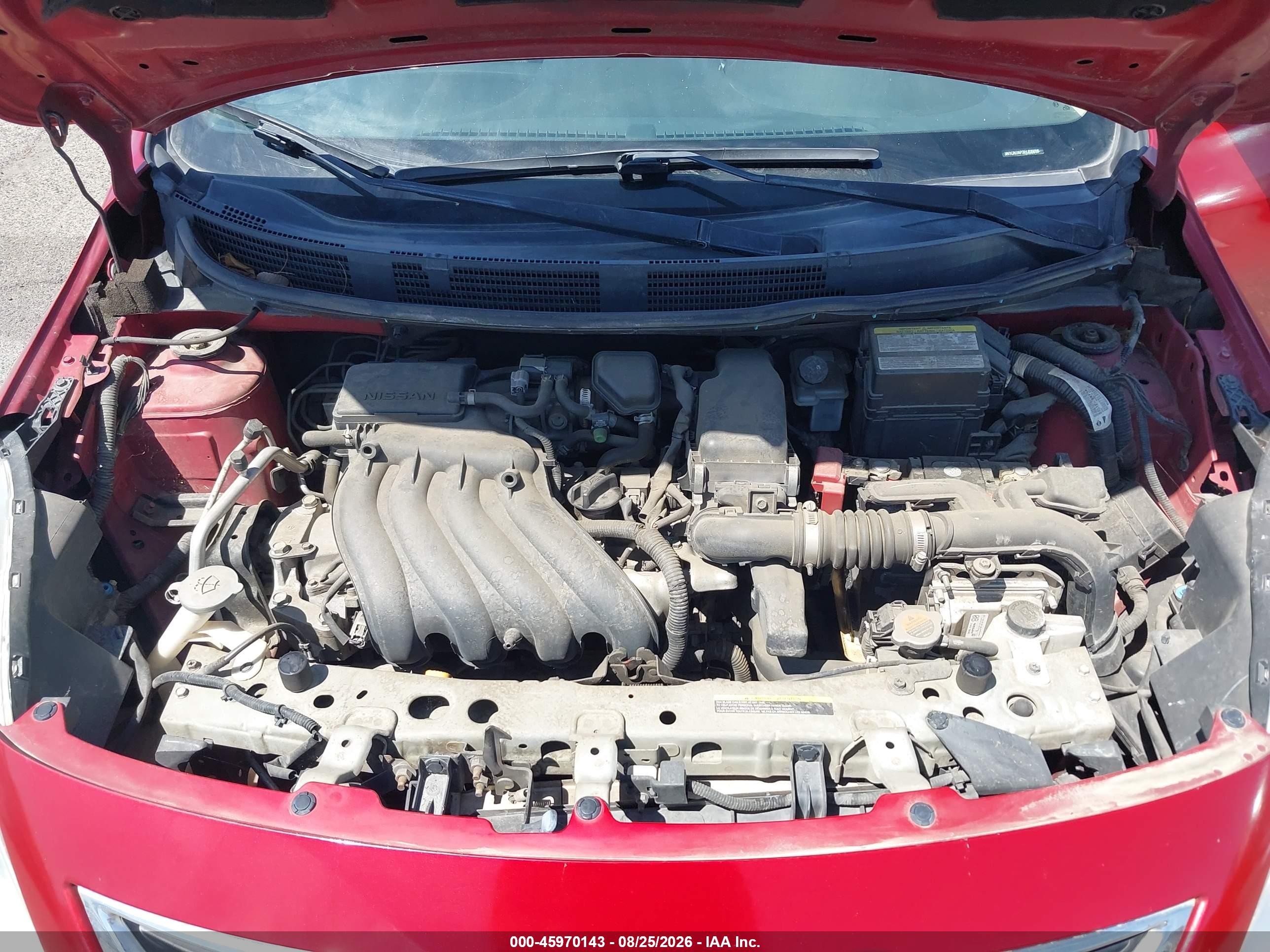 2014 Nissan Versa 1.6 Sv Red vin: 3N1CN7AP3EL835056
