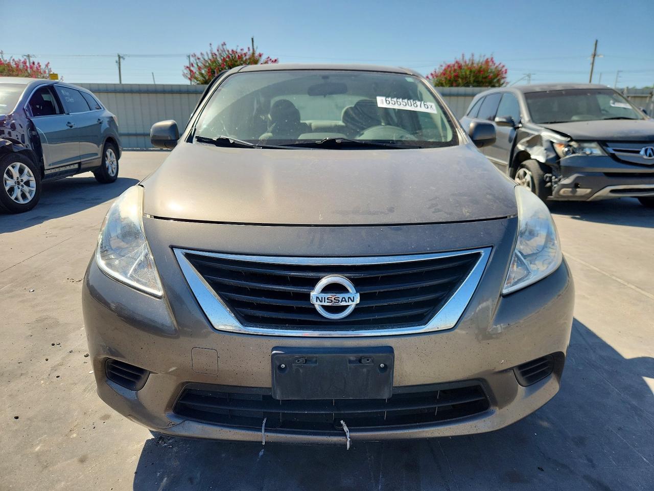 2014 Nissan Versa 1.6 Sv Gray vin: 3N1CN7AP3EL855601