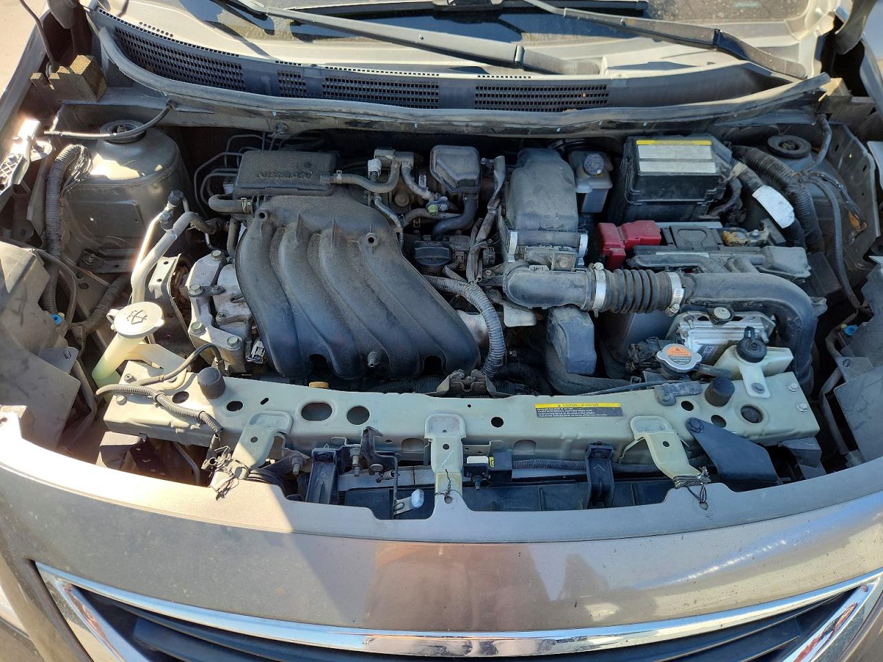 2014 Nissan Versa 1.6 Sv Gray vin: 3N1CN7AP3EL855601