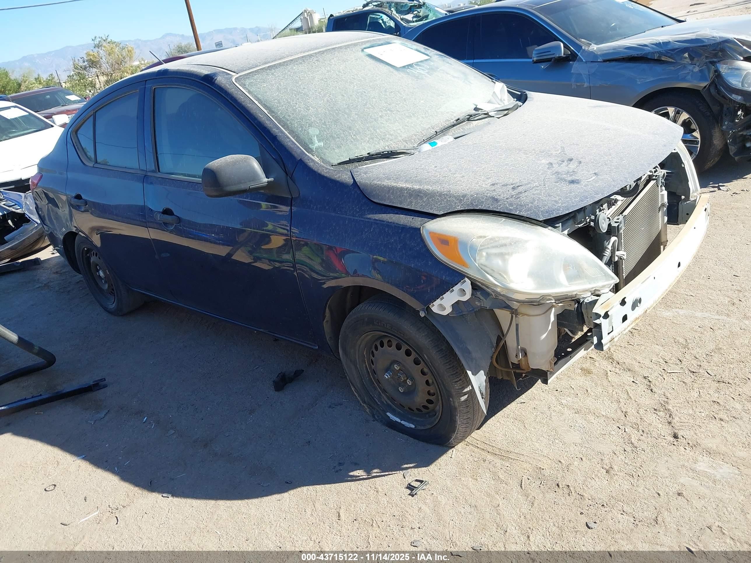 2014 Nissan Versa 1.6 S Blue vin: 3N1CN7AP3EL858854