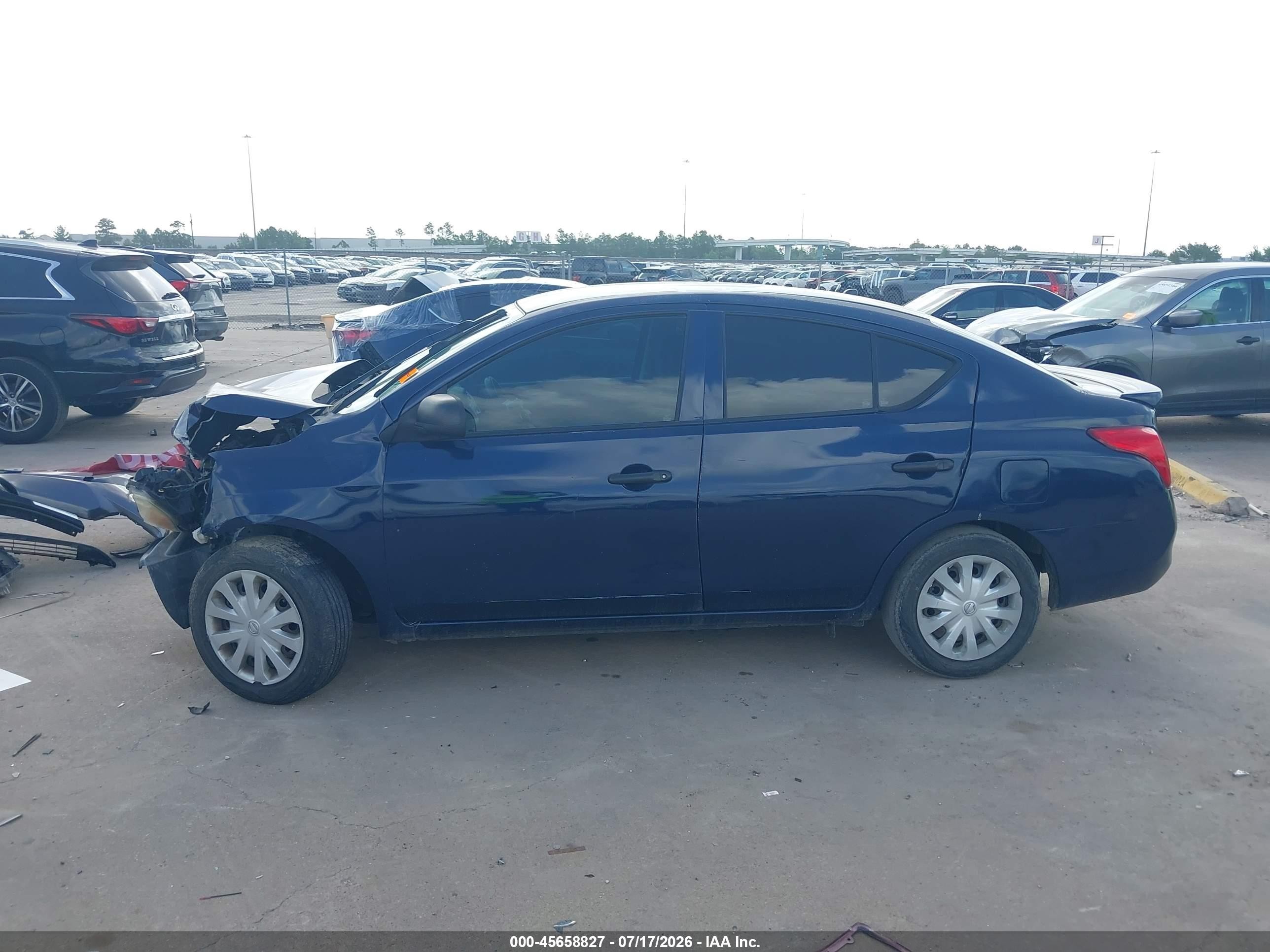 2014 Nissan Versa 1.6 S+ Blue vin: 3N1CN7AP3EL868204