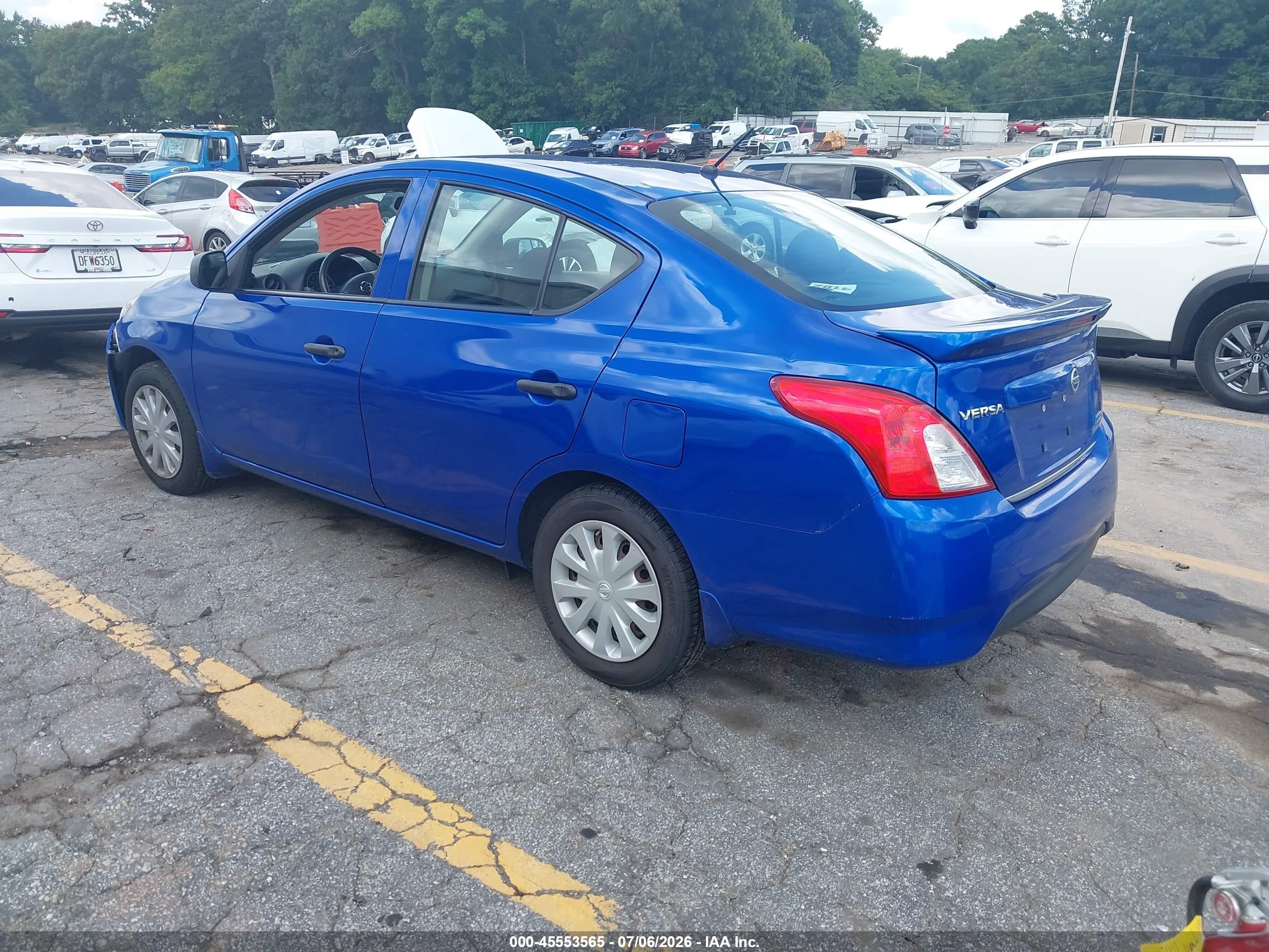 2015 Nissan Versa 1.6 S+ Blue vin: 3N1CN7AP3FL804763