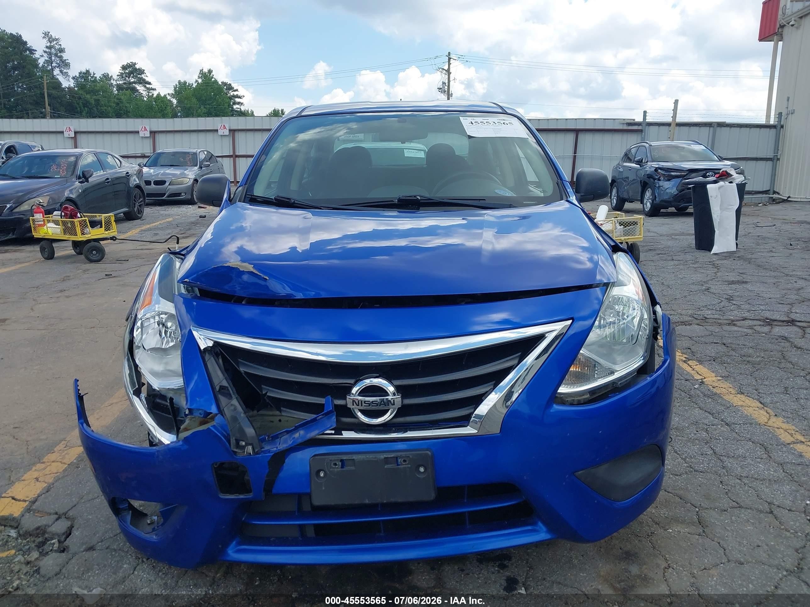 2015 Nissan Versa 1.6 S+ Blue vin: 3N1CN7AP3FL804763