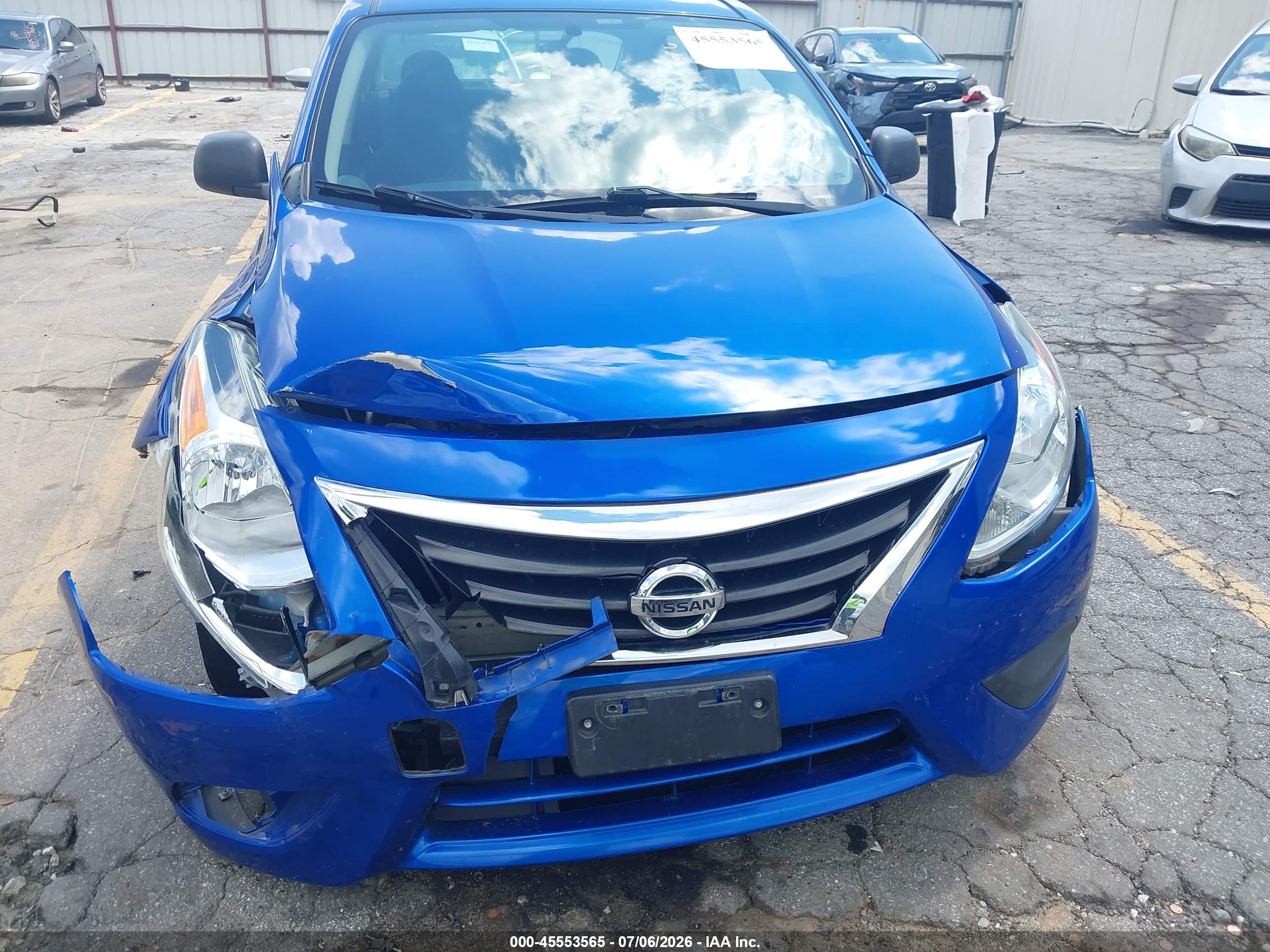 2015 Nissan Versa 1.6 S+ Blue vin: 3N1CN7AP3FL804763