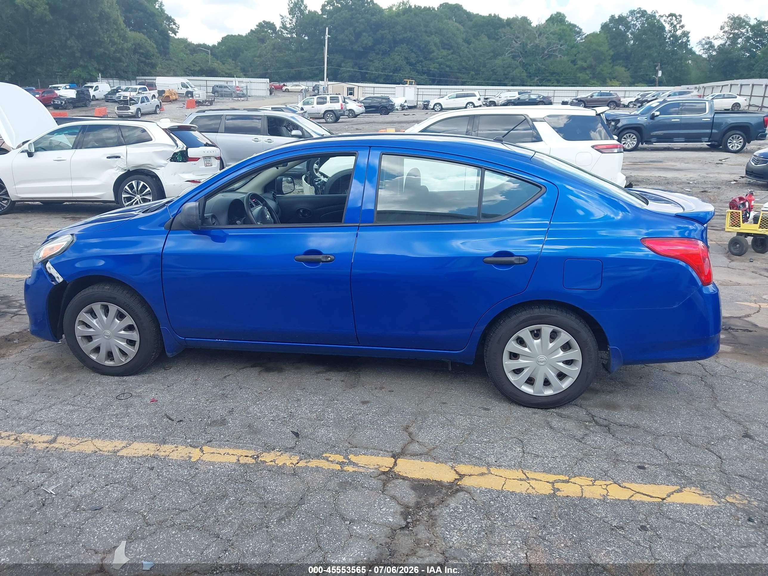 2015 Nissan Versa 1.6 S+ Blue vin: 3N1CN7AP3FL804763