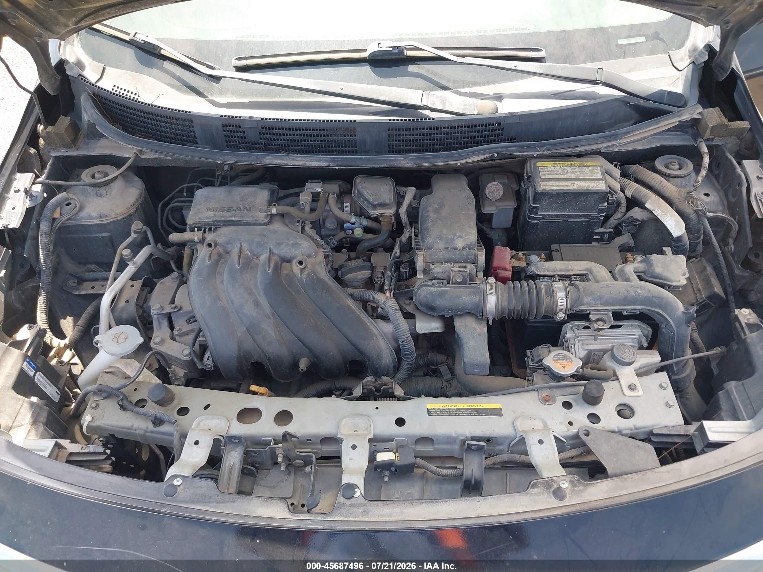 2015 Nissan Versa 1.6 S+ Черный vin: 3N1CN7AP3FL804990
