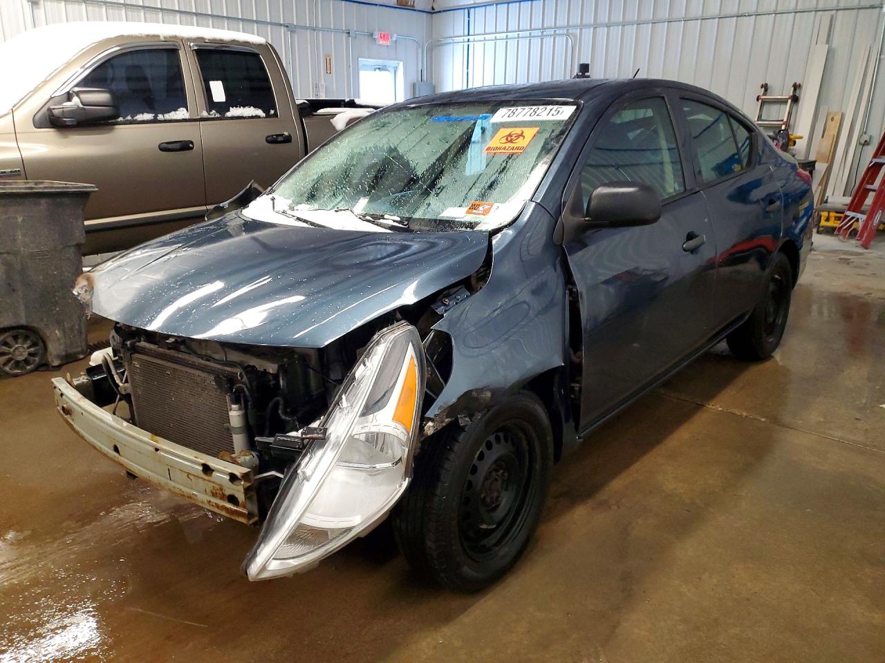 2015 Nissan Versa 1.6 S Blue vin: 3N1CN7AP3FL806884