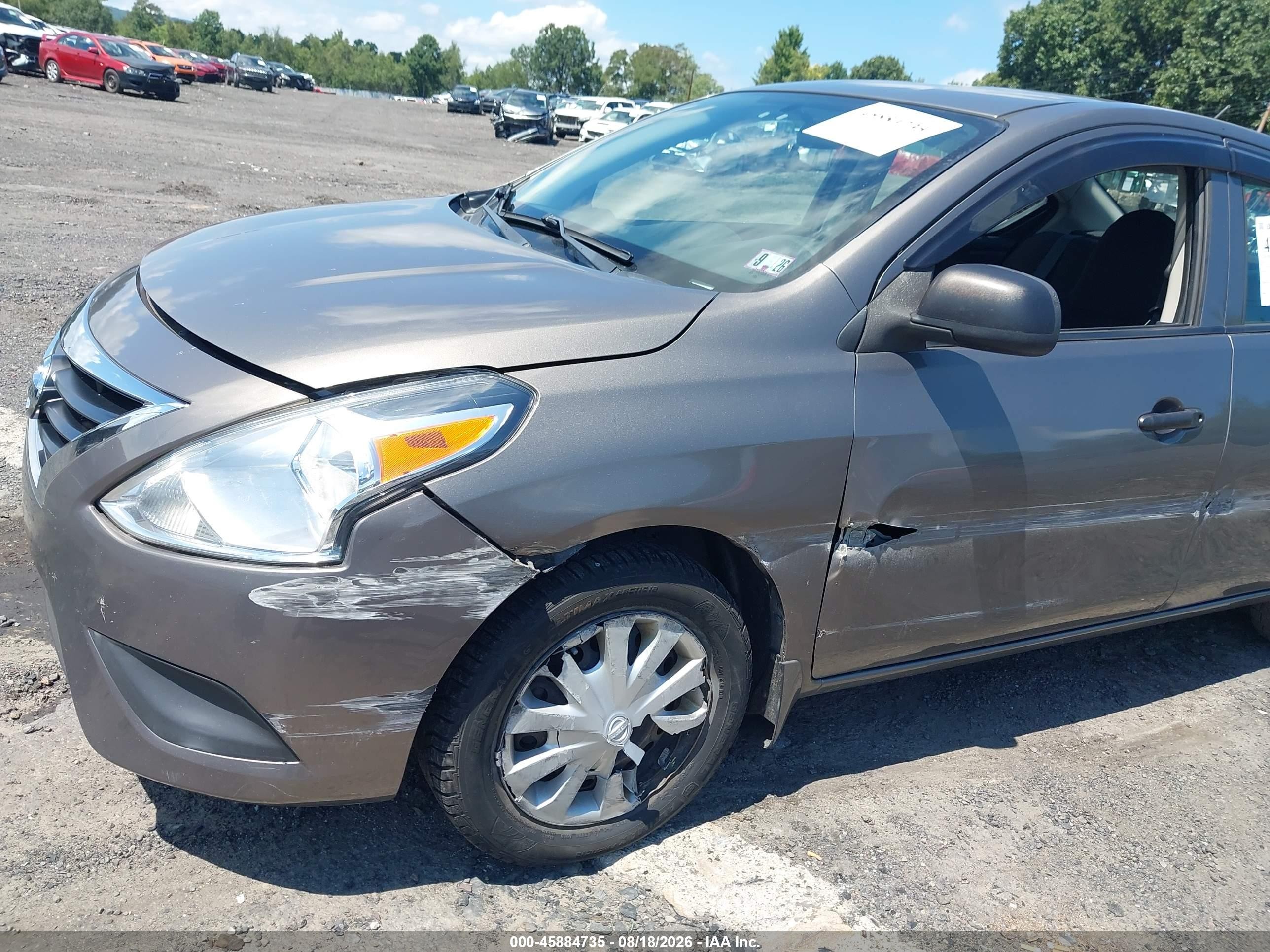 2015 Nissan Versa 1.6 S+ Серый vin: 3N1CN7AP3FL863506