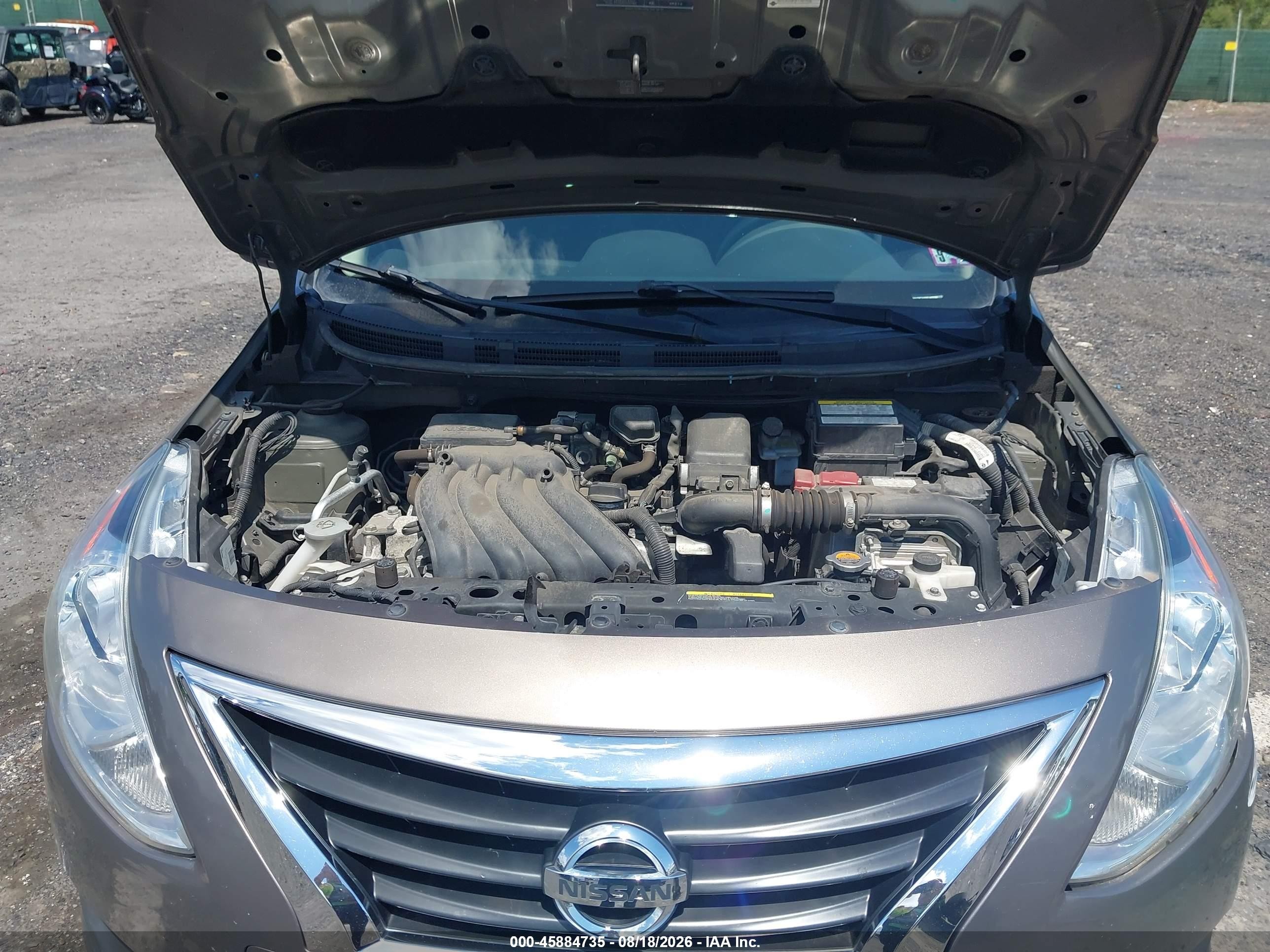 2015 Nissan Versa 1.6 S+ Серый vin: 3N1CN7AP3FL863506