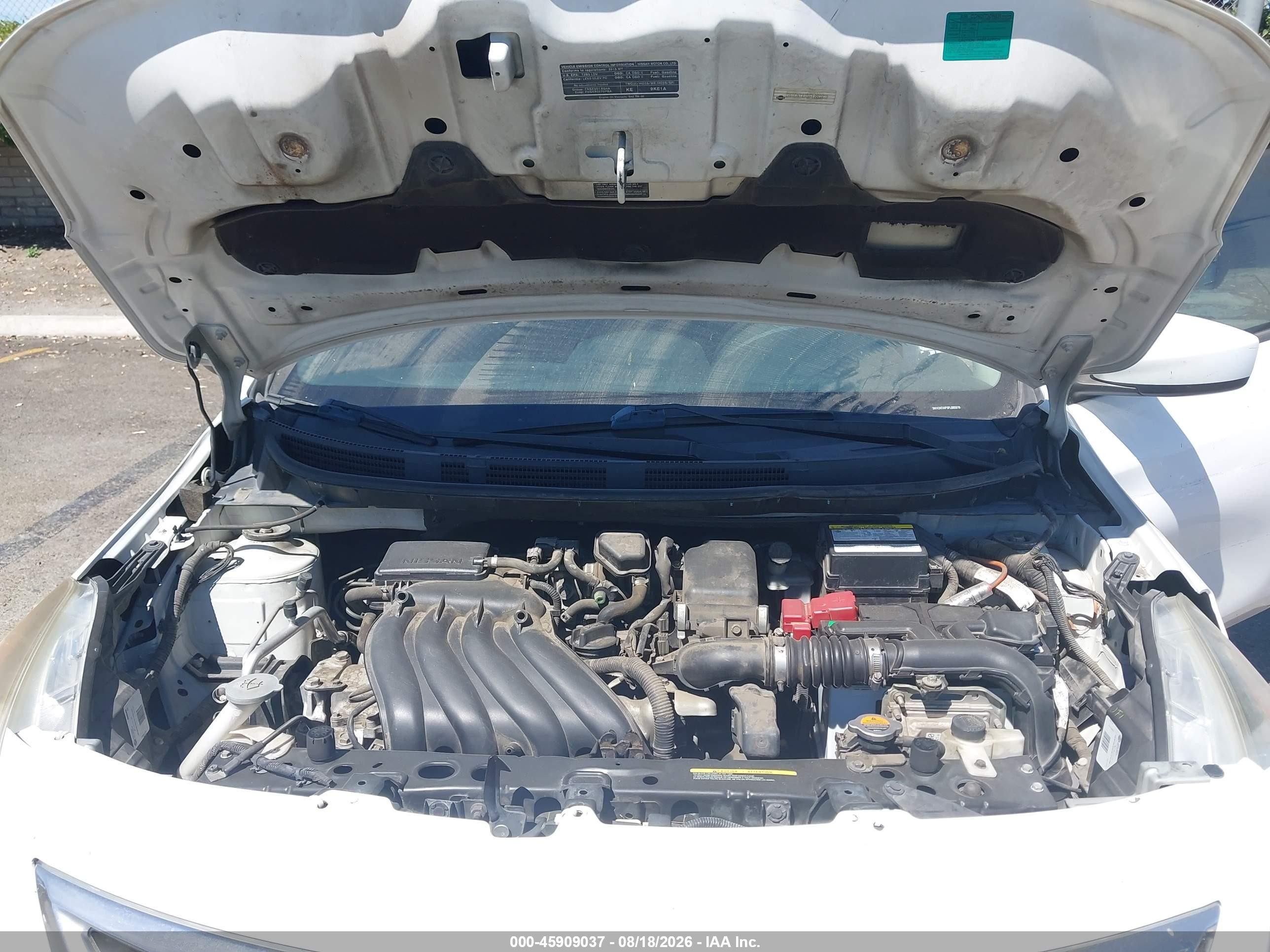 2015 Nissan Versa 1.6 Sv Белый vin: 3N1CN7AP3FL883819