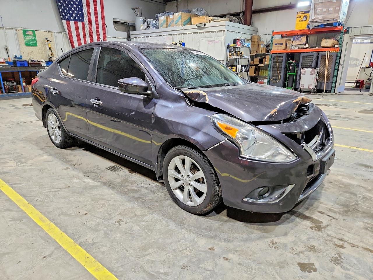 2015 Nissan Versa S Gray vin: 3N1CN7AP3FL885697