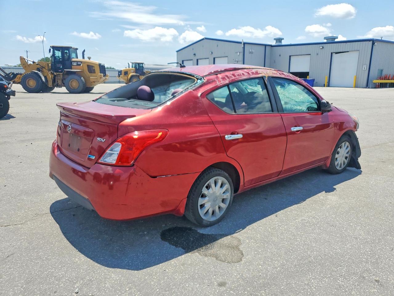2015 Nissan Versa 1.6 Sv Burgundy vin: 3N1CN7AP3FL893153