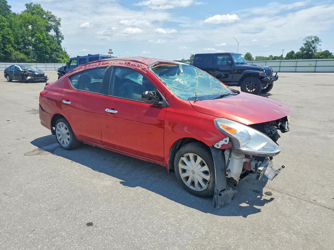 2015 Nissan Versa 1.6 Sv Burgundy vin: 3N1CN7AP3FL893153