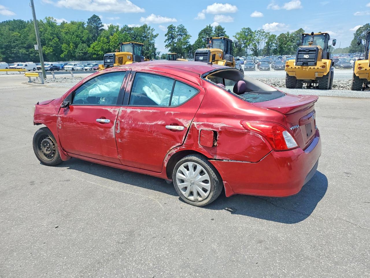 2015 Nissan Versa 1.6 Sv Burgundy vin: 3N1CN7AP3FL893153