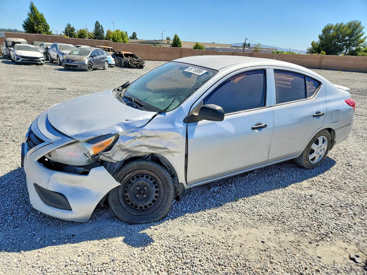 2015 Nissan Versa 1.6 S Plus Silver vin: 3N1CN7AP3FL900490