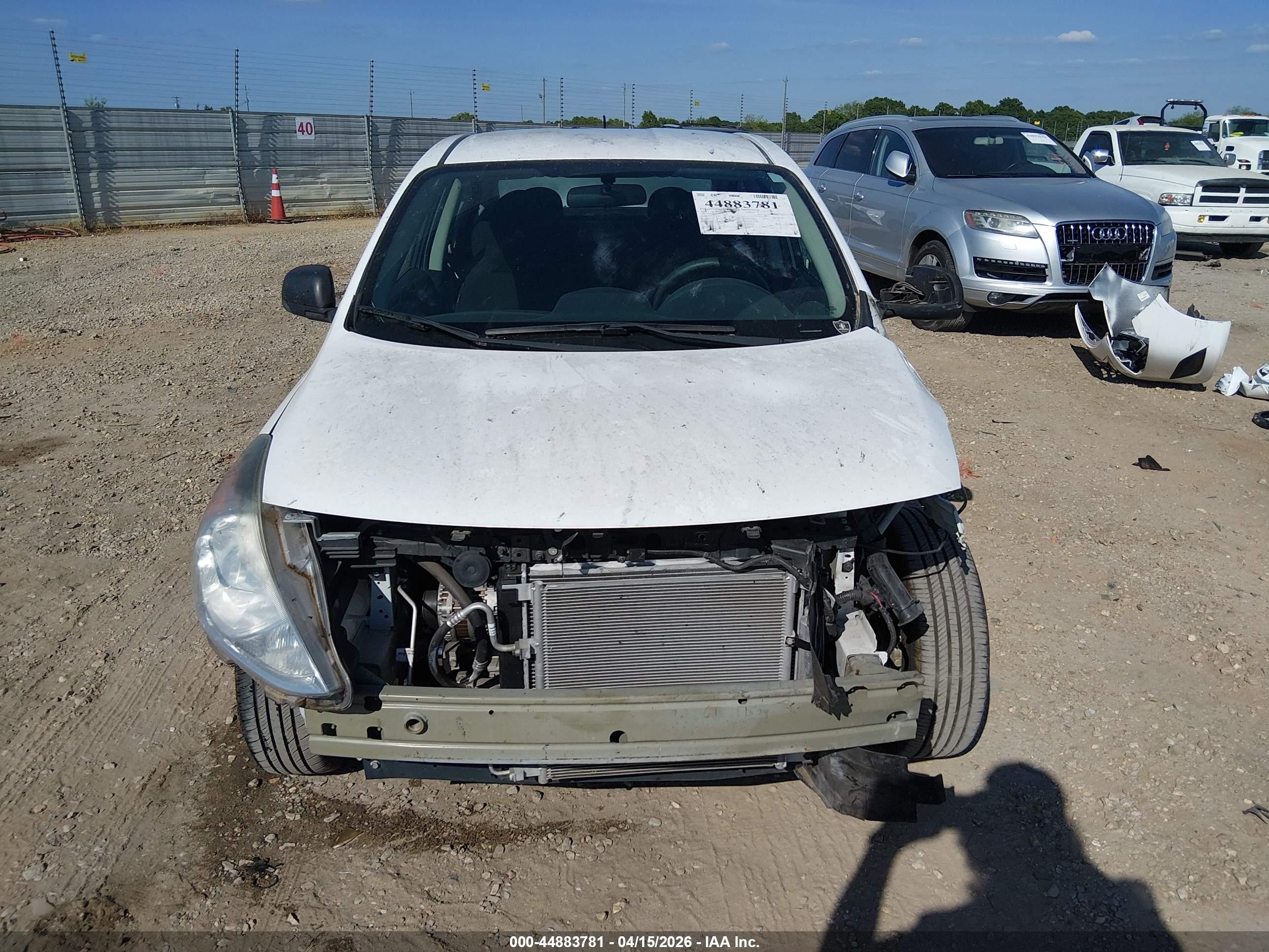 2015 Nissan Versa 1.6 S+ White vin: 3N1CN7AP3FL918276