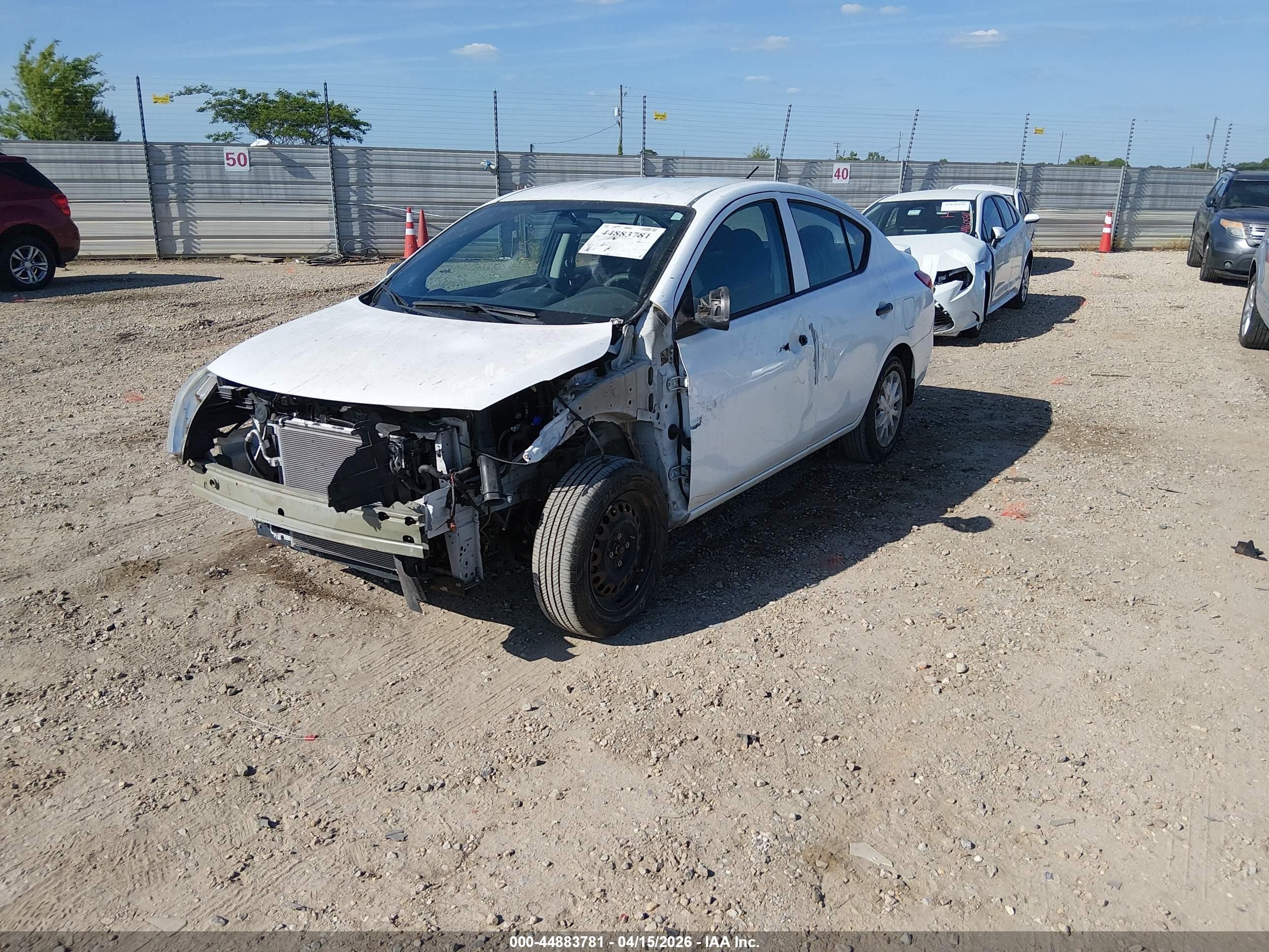 2015 Nissan Versa 1.6 S+ White vin: 3N1CN7AP3FL918276