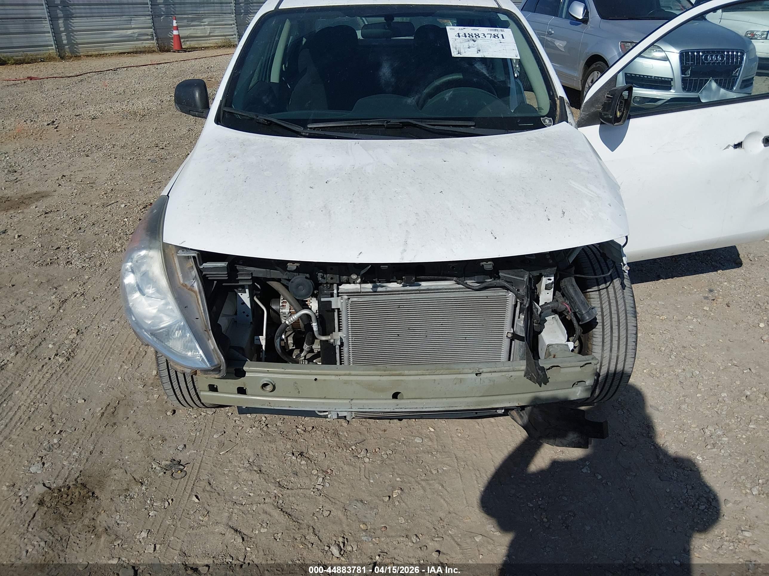 2015 Nissan Versa 1.6 S+ White vin: 3N1CN7AP3FL918276