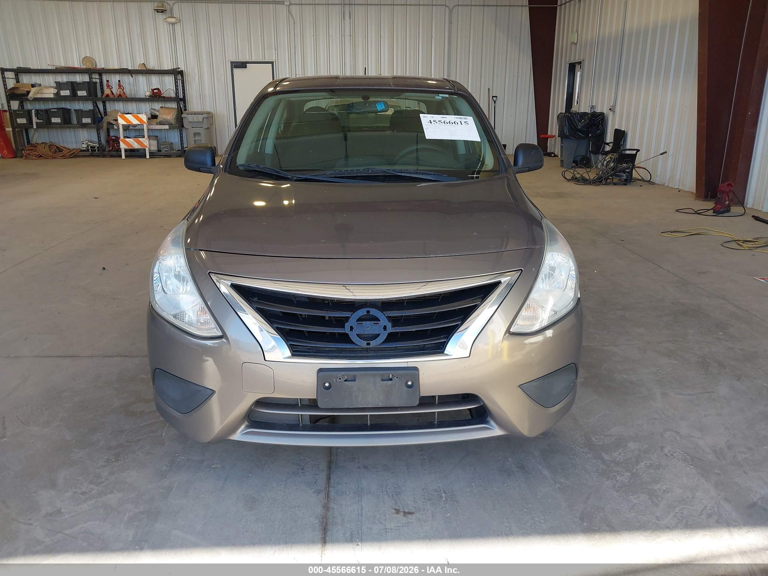 2015 Nissan Versa 1.6 S+ Gray vin: 3N1CN7AP3FL957448