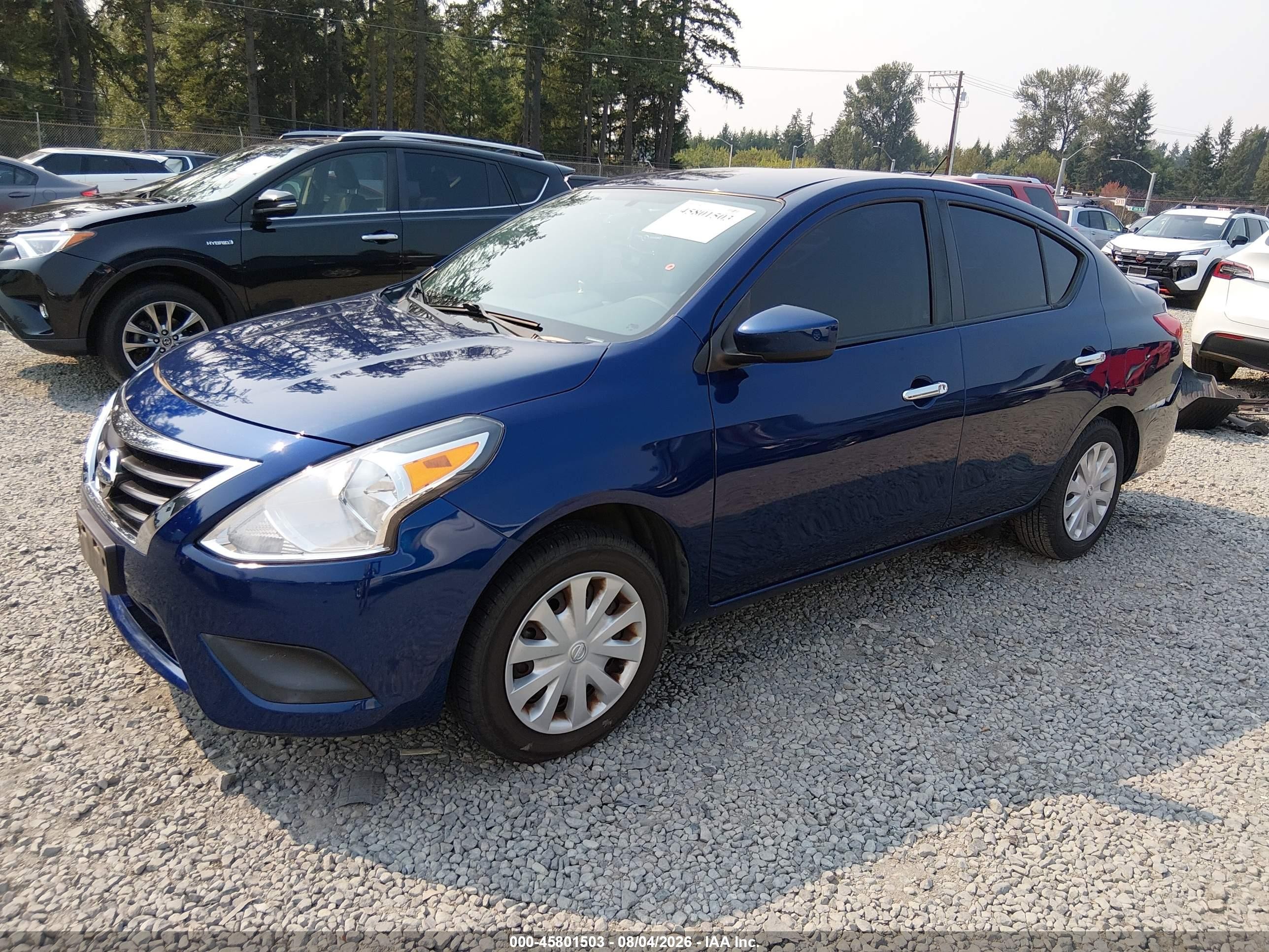 2018 Nissan Versa 1.6 Sv Blue vin: 3N1CN7AP3JL887717