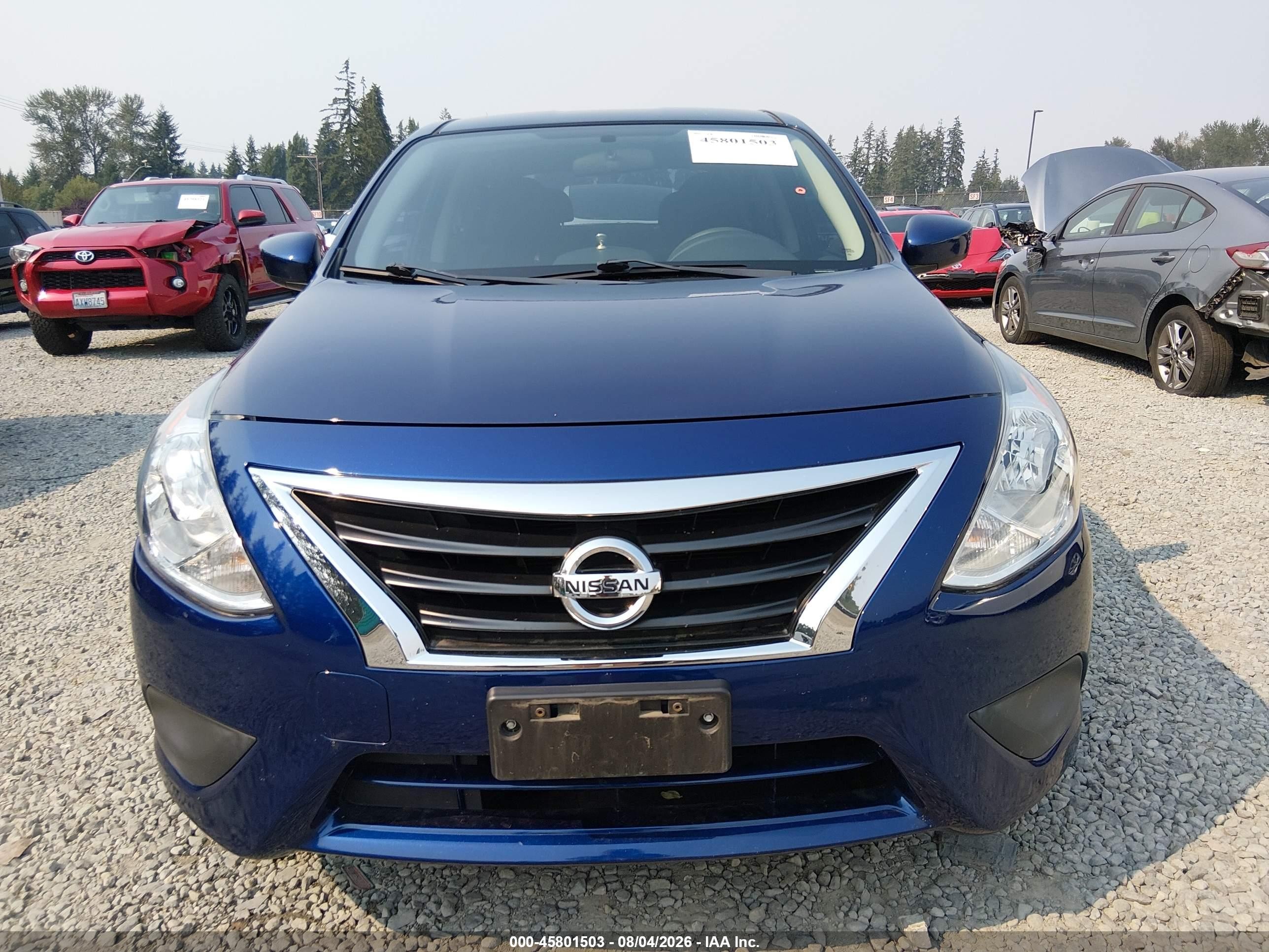 2018 Nissan Versa 1.6 Sv Blue vin: 3N1CN7AP3JL887717