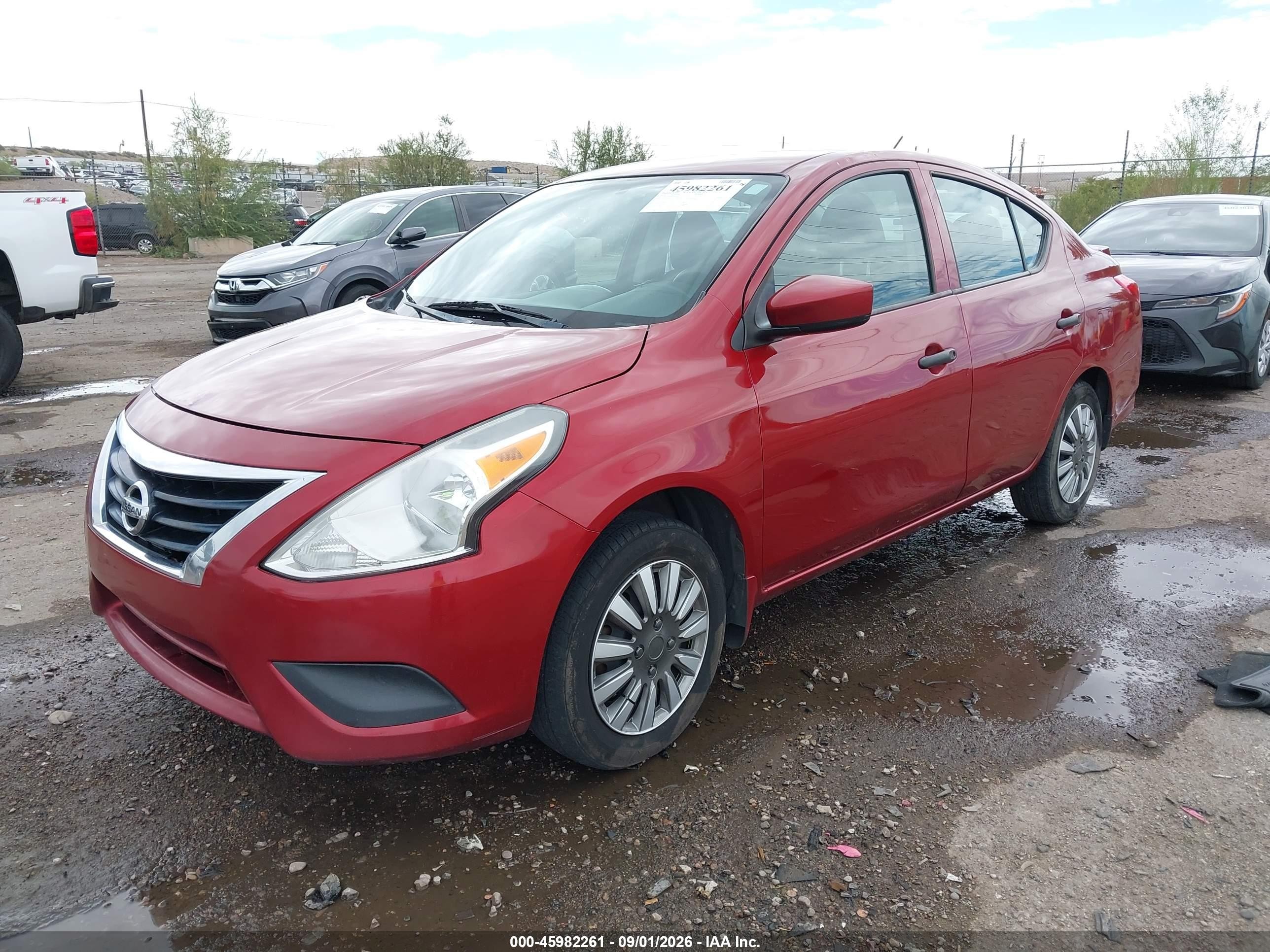 2019 Nissan Versa 1.6 S+ Red vin: 3N1CN7AP3KL867937