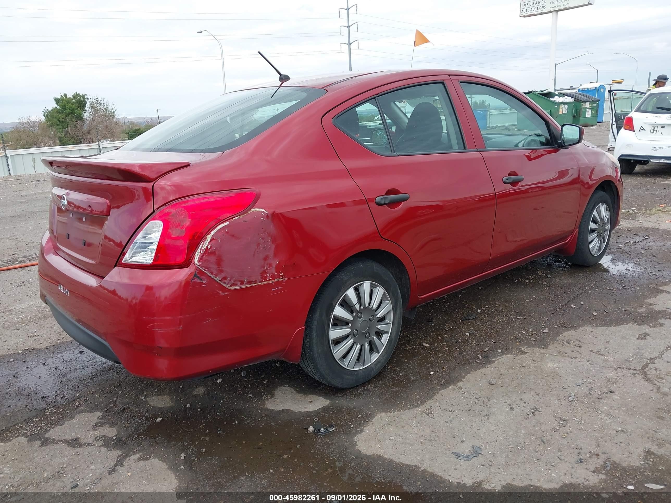 2019 Nissan Versa 1.6 S+ Red vin: 3N1CN7AP3KL867937