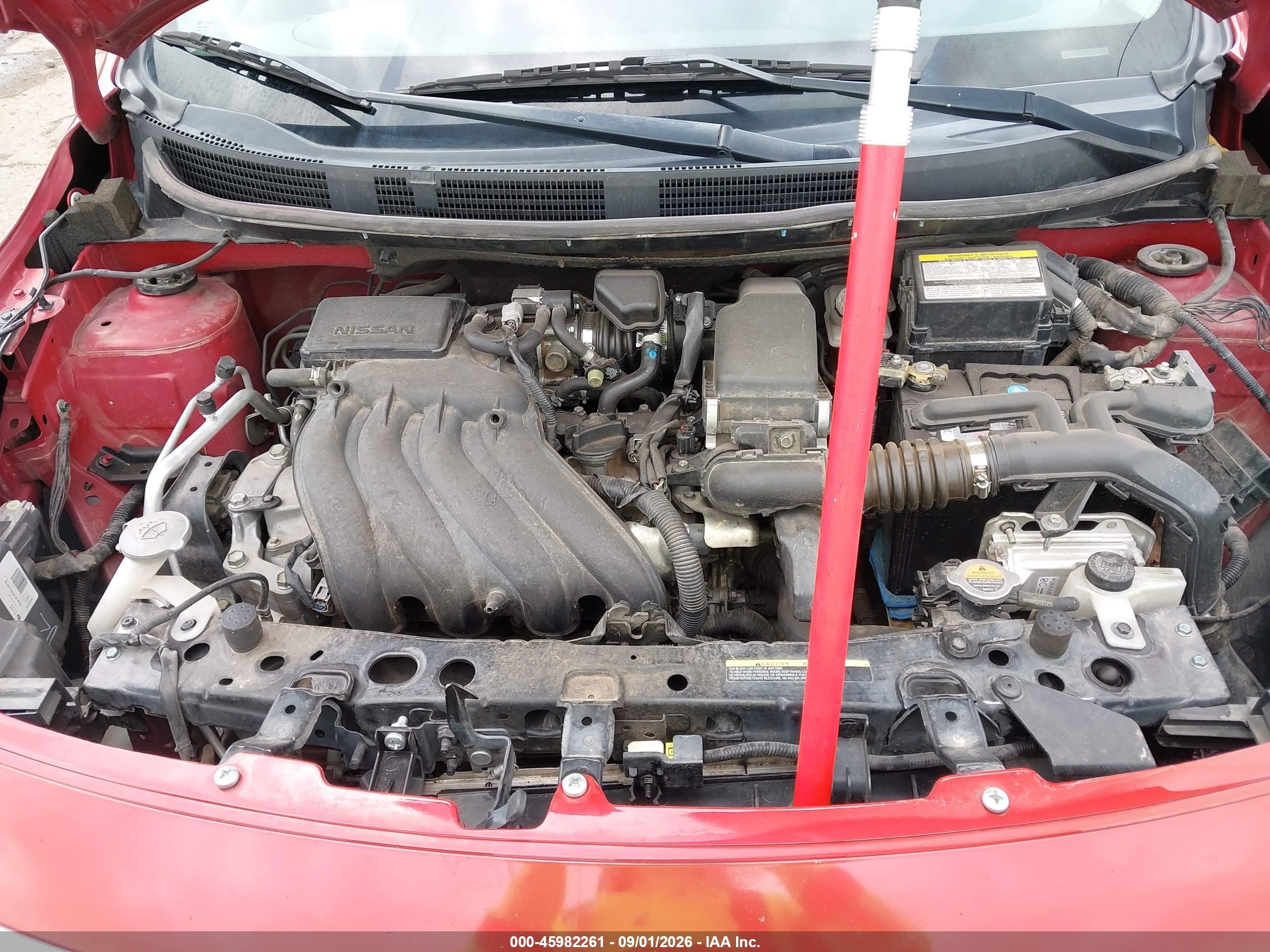 2019 Nissan Versa 1.6 S+ Red vin: 3N1CN7AP3KL867937