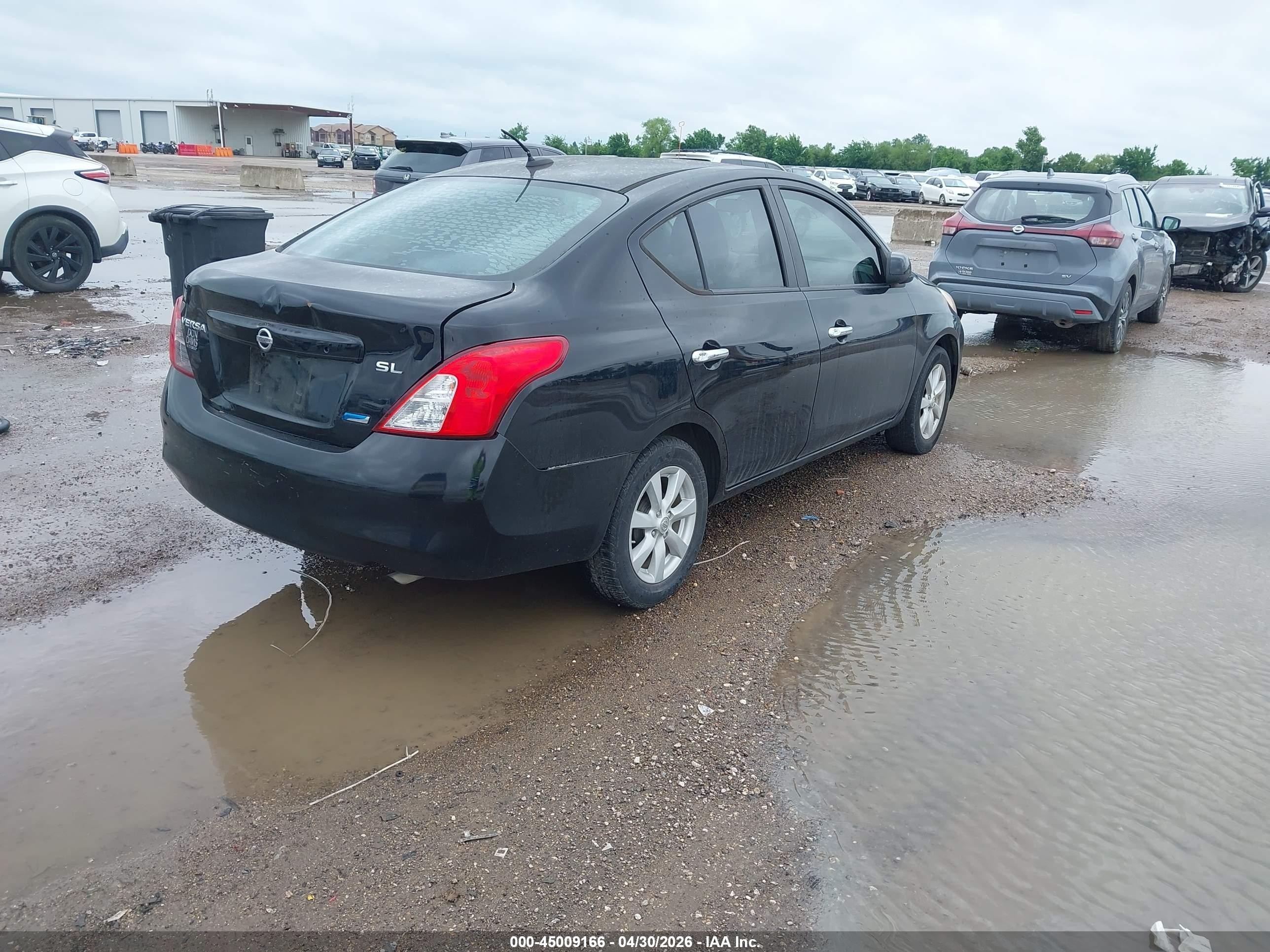 2012 Nissan Versa 1.6 Sl Black vin: 3N1CN7AP4CL814360
