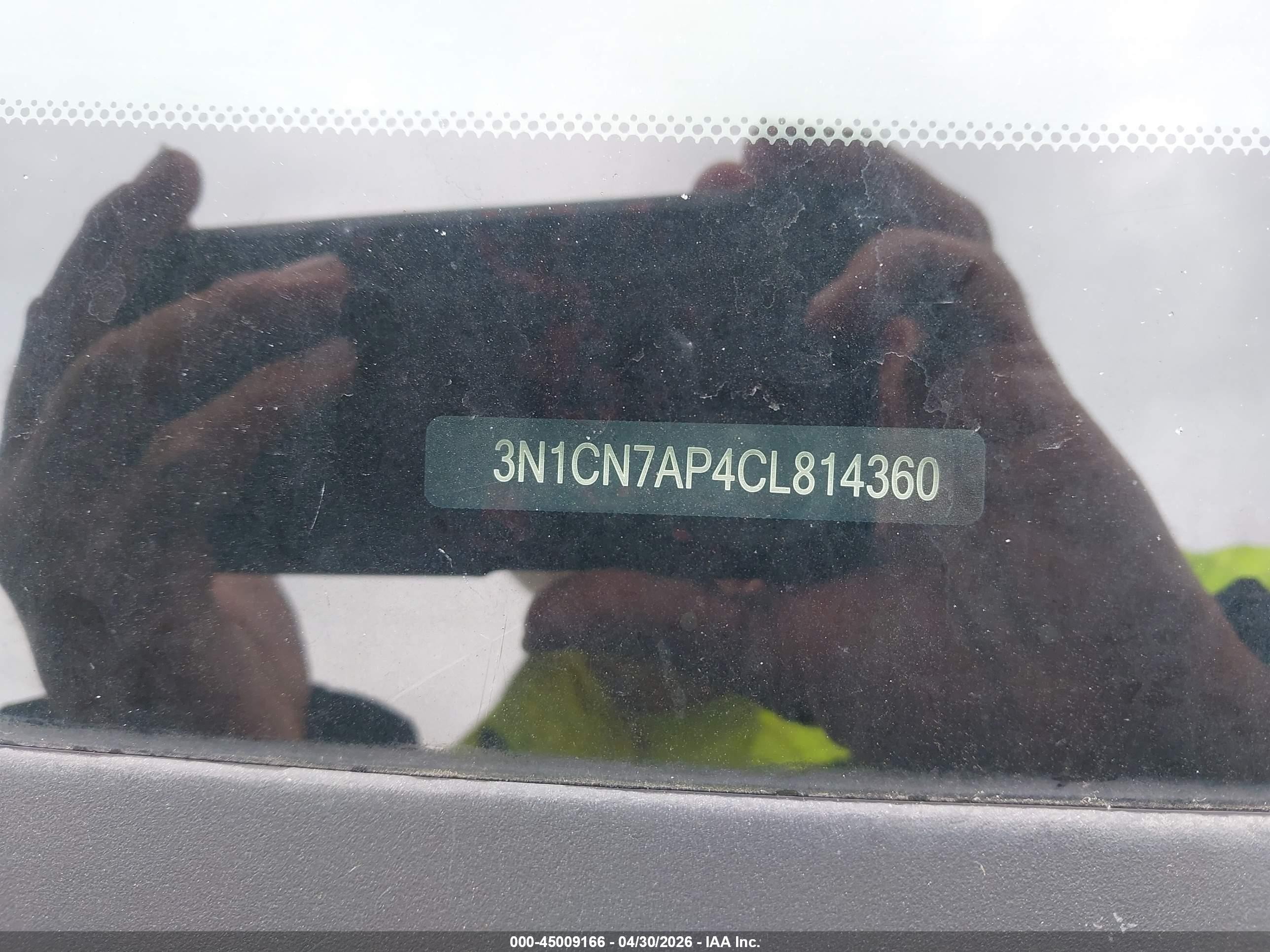 2012 Nissan Versa 1.6 Sl Black vin: 3N1CN7AP4CL814360