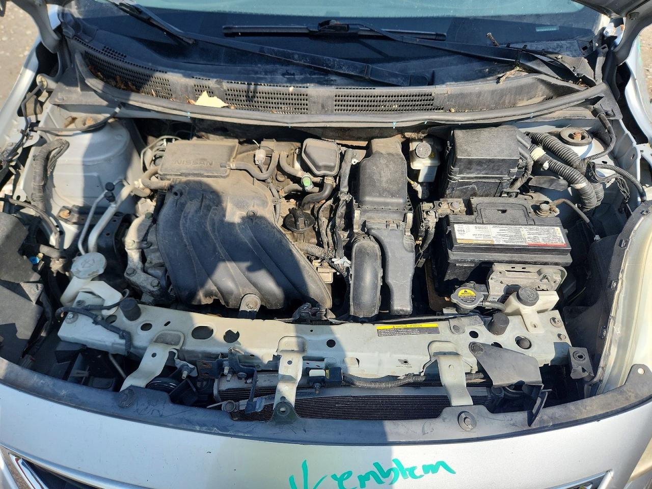2012 Nissan Versa 1.6 S Silver vin: 3N1CN7AP4CL818280