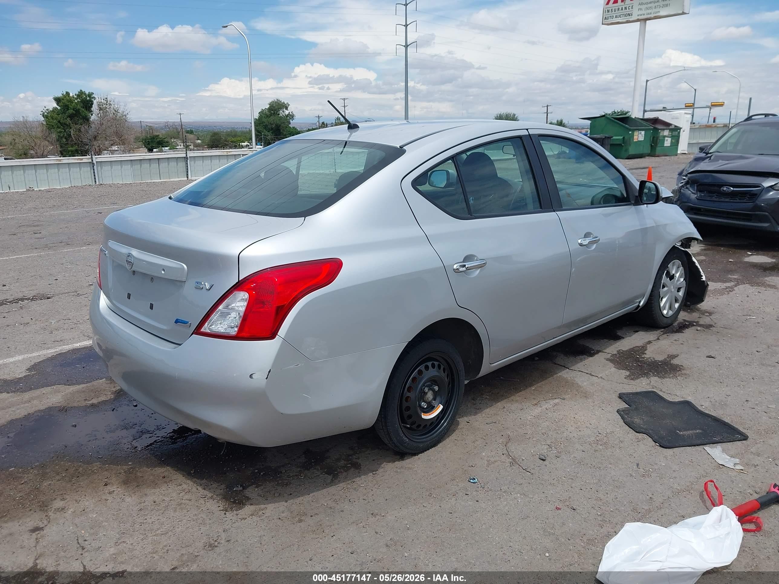 2012 Nissan Versa 1.6 Sv Silver vin: 3N1CN7AP4CL825679