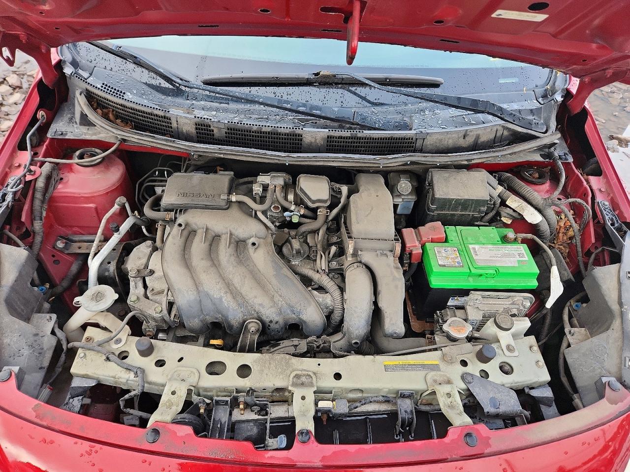 2012 Nissan Versa 1.6 S Red vin: 3N1CN7AP4CL843485