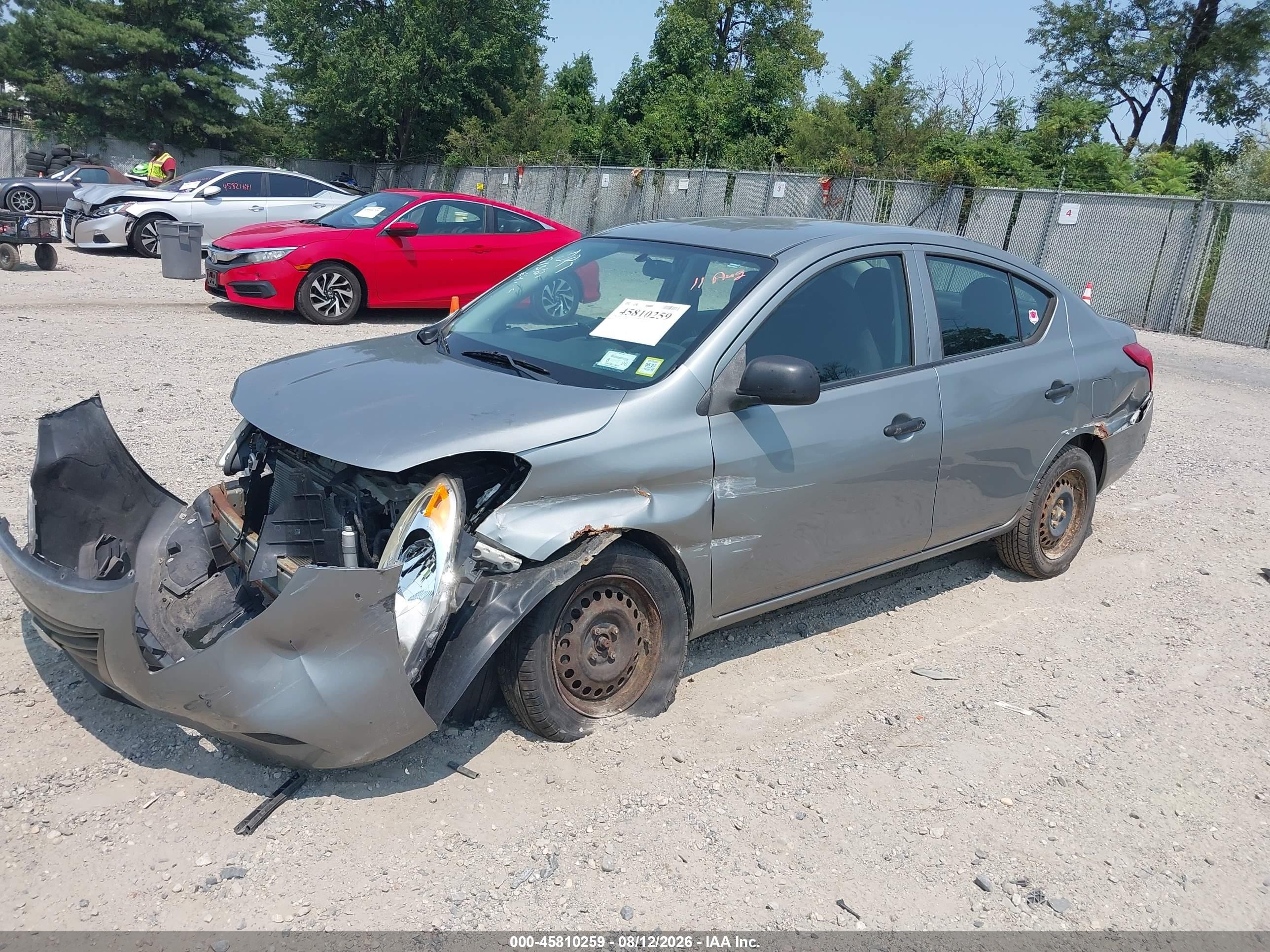 2012 Nissan Versa 1.6 S Gray vin: 3N1CN7AP4CL848444