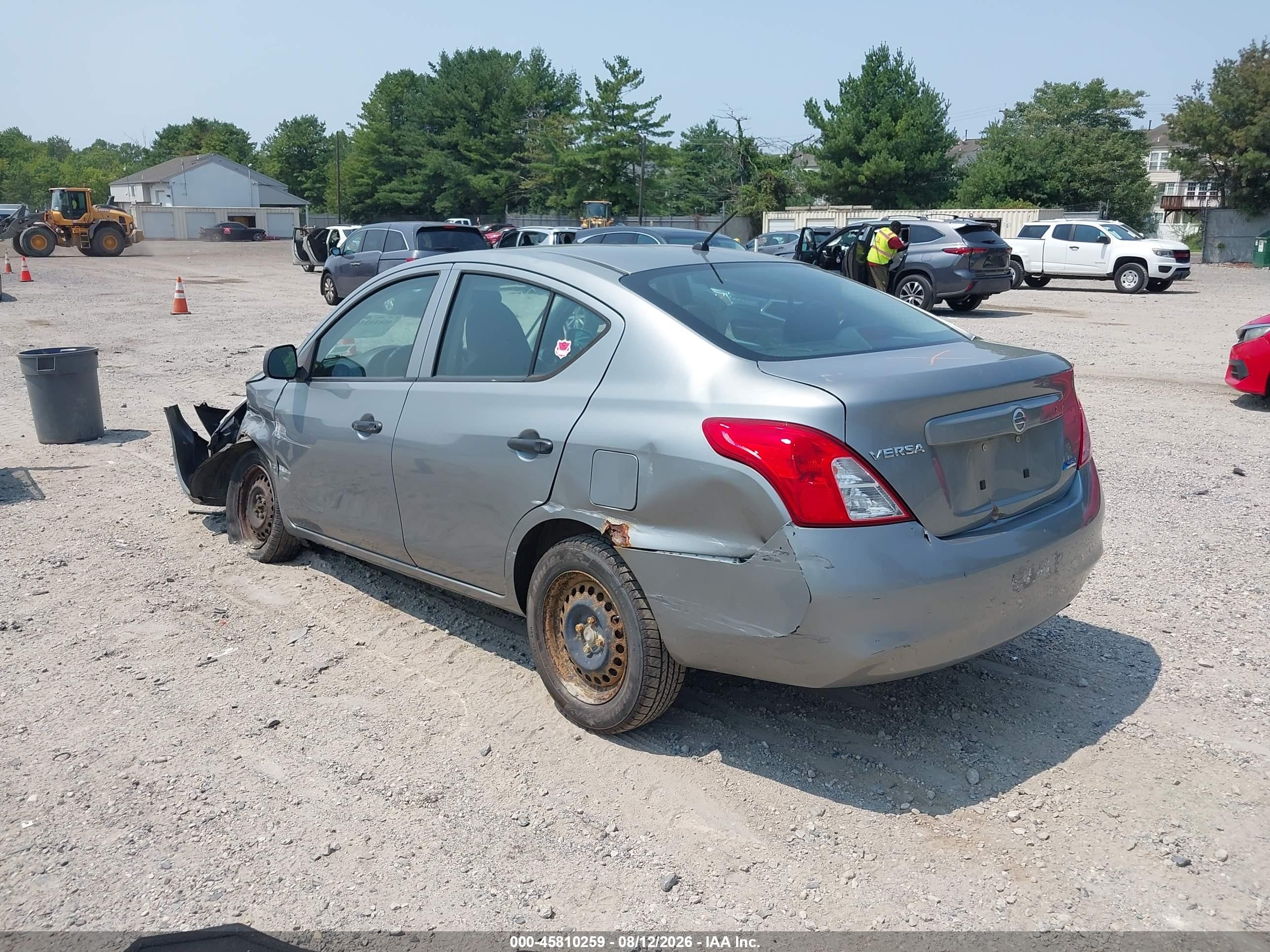 2012 Nissan Versa 1.6 S Gray vin: 3N1CN7AP4CL848444