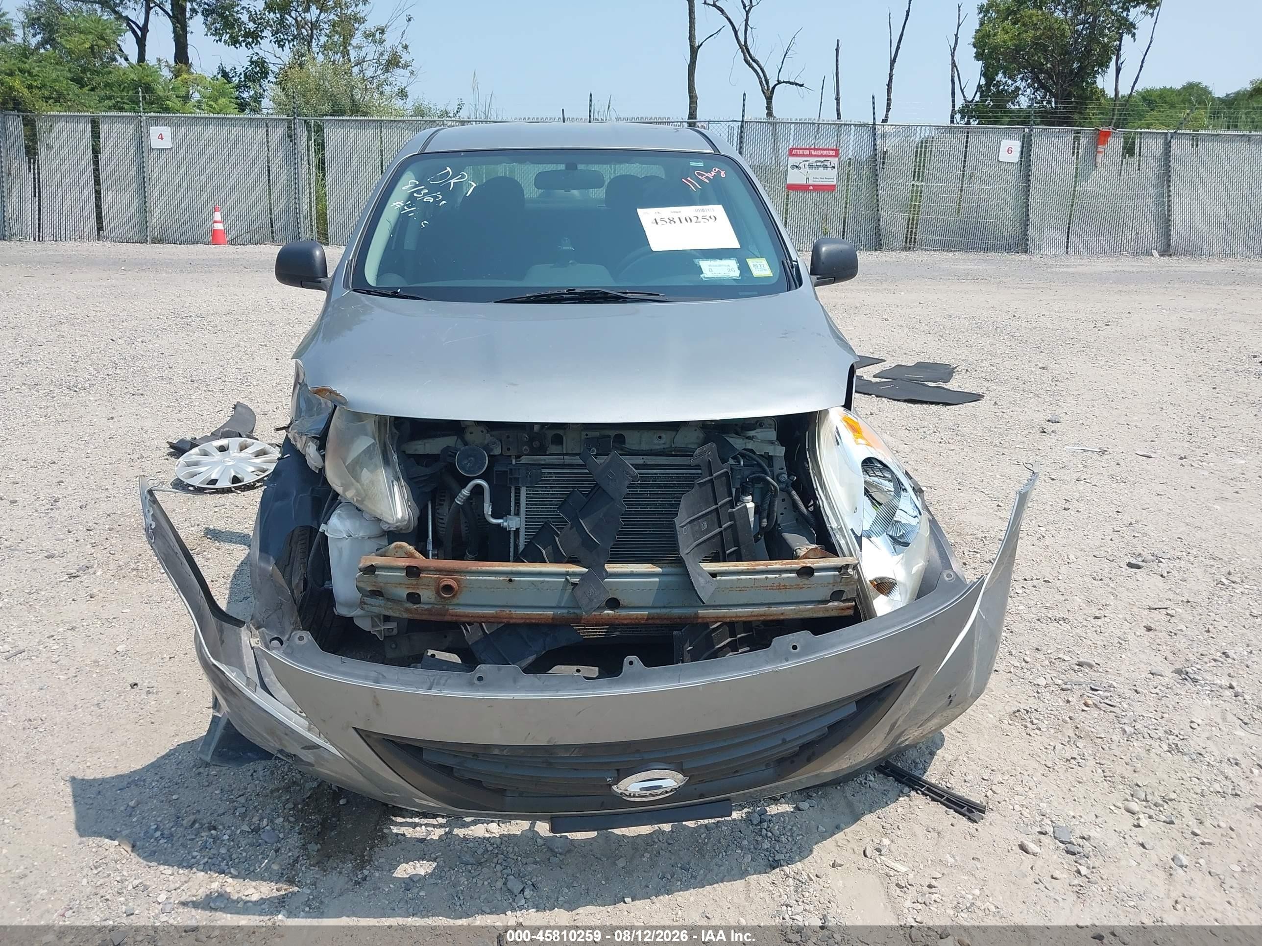 2012 Nissan Versa 1.6 S Gray vin: 3N1CN7AP4CL848444