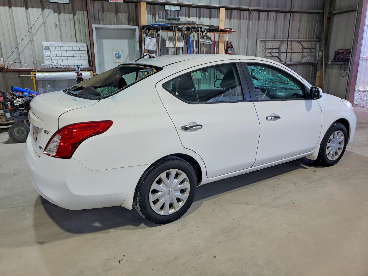 2012 Nissan Versa 1.6 S White vin: 3N1CN7AP4CL867382