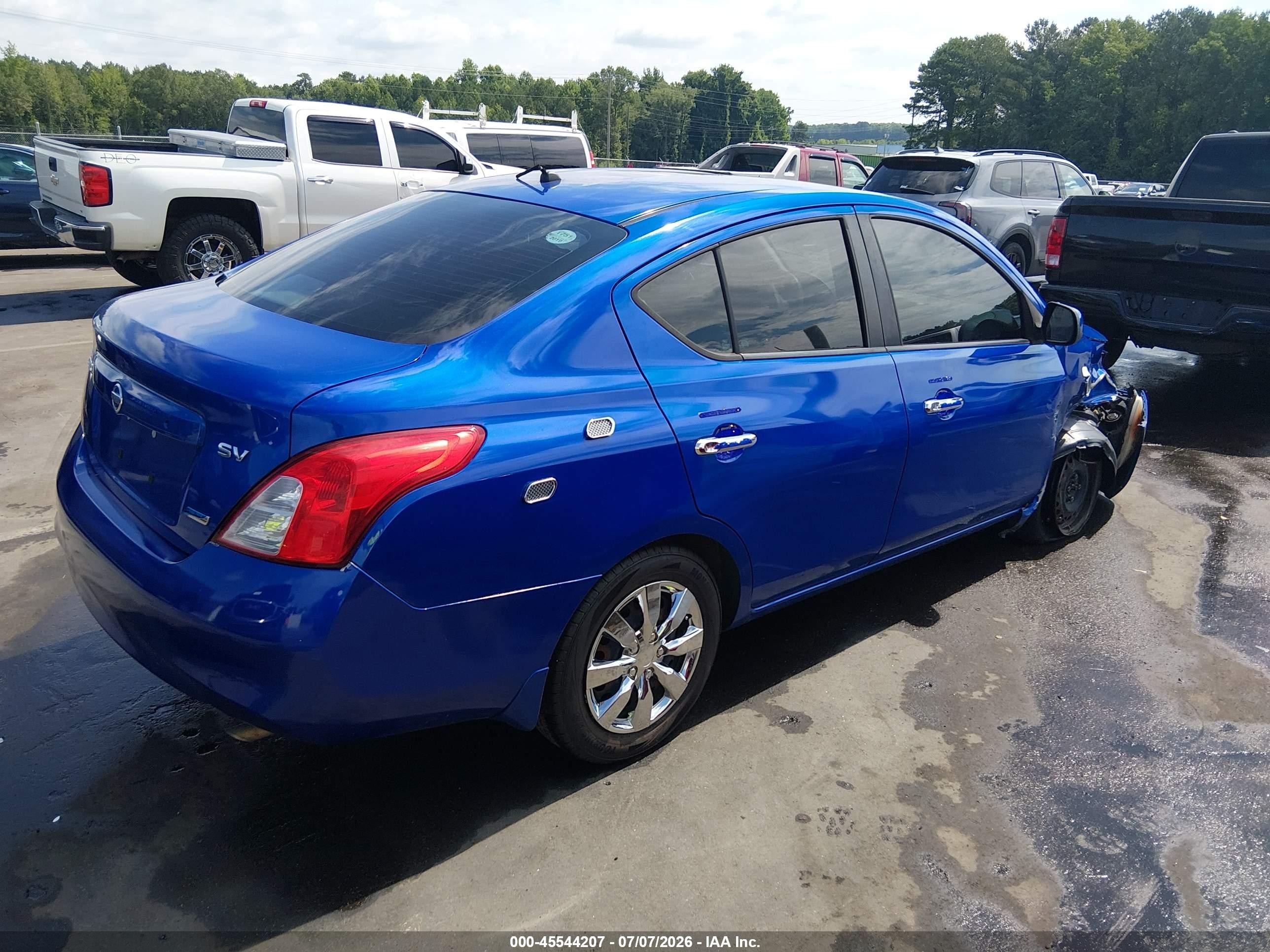 2012 Nissan Versa 1.6 Sv Blue vin: 3N1CN7AP4CL911929
